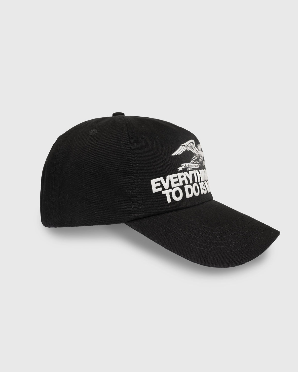 Pleasures Illegal Snapback Black — black cotton snapback cap, Gallery Streetwear Canada