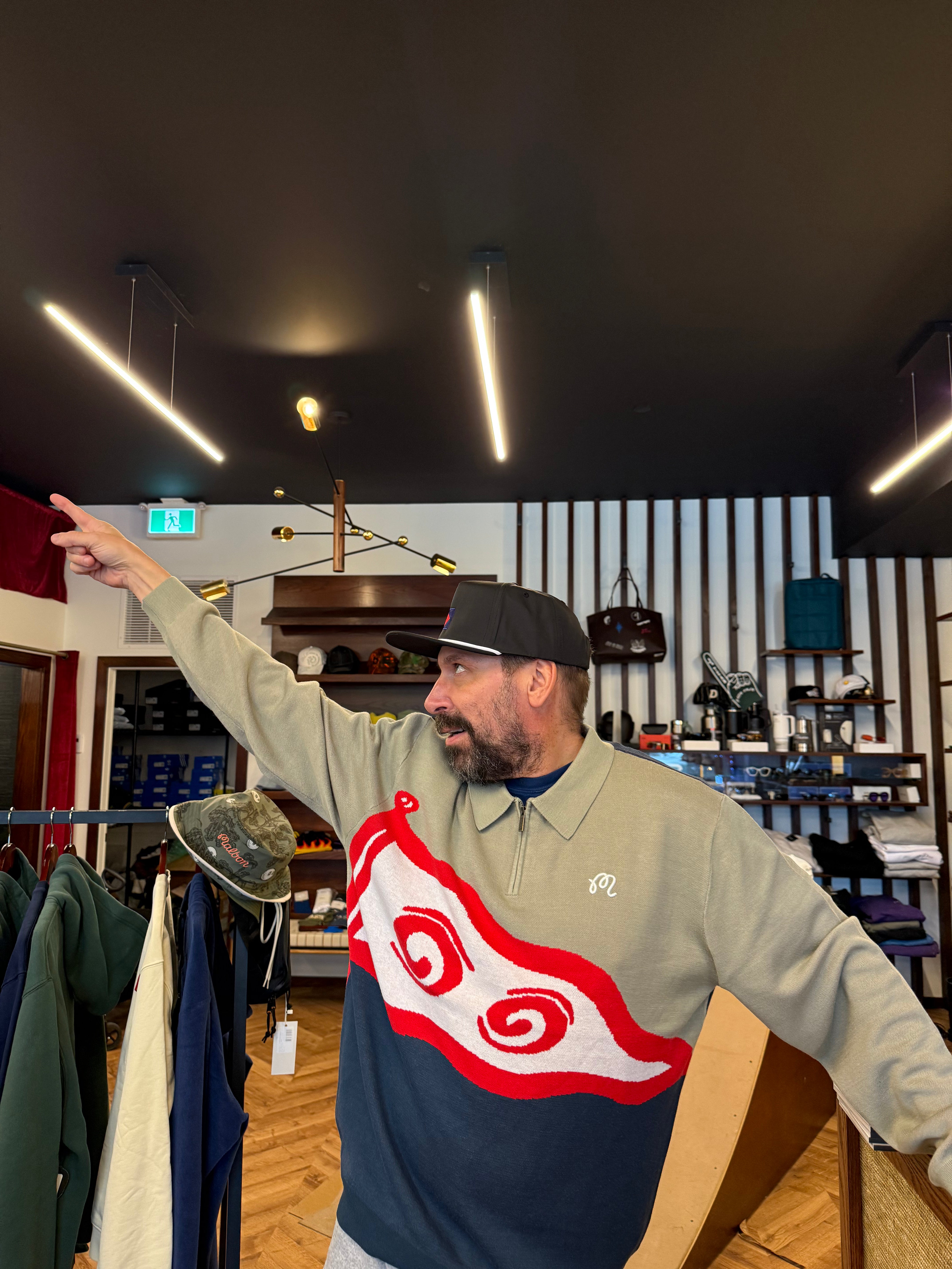 Malbon Golf Burgee Sweater - Navy