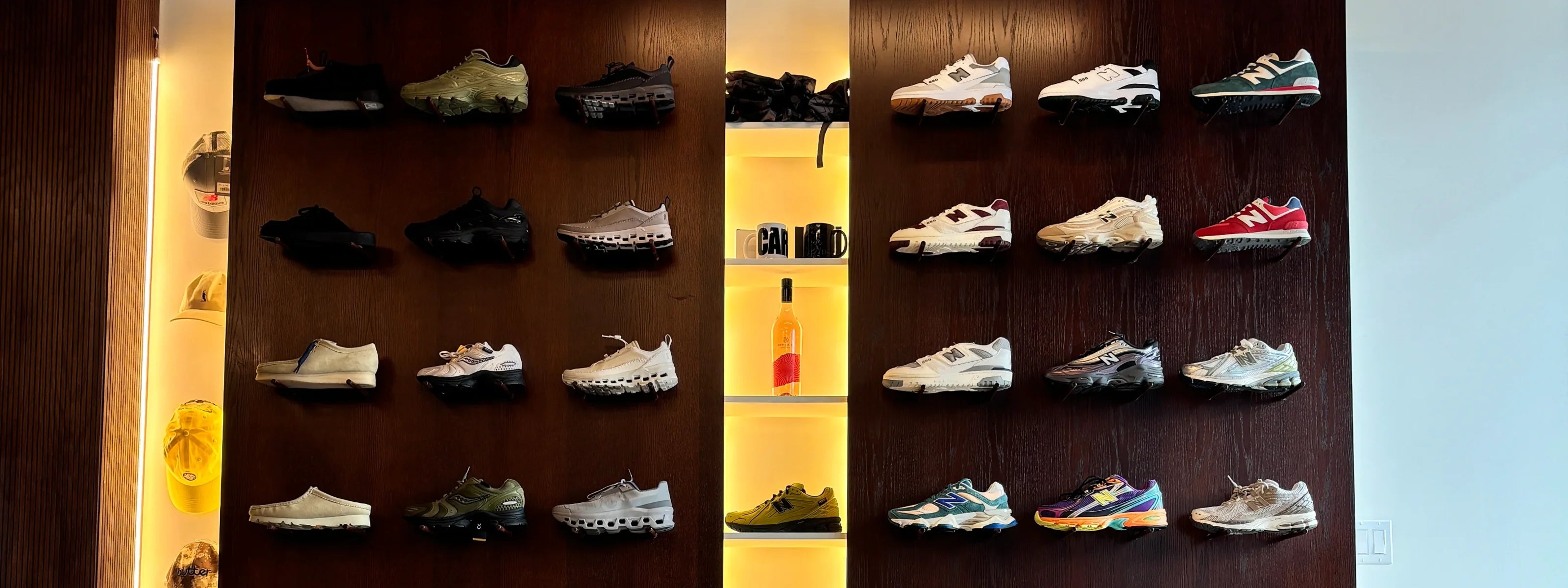 Shoe Wall at Gallery Streetwear Kelowna BC Canada