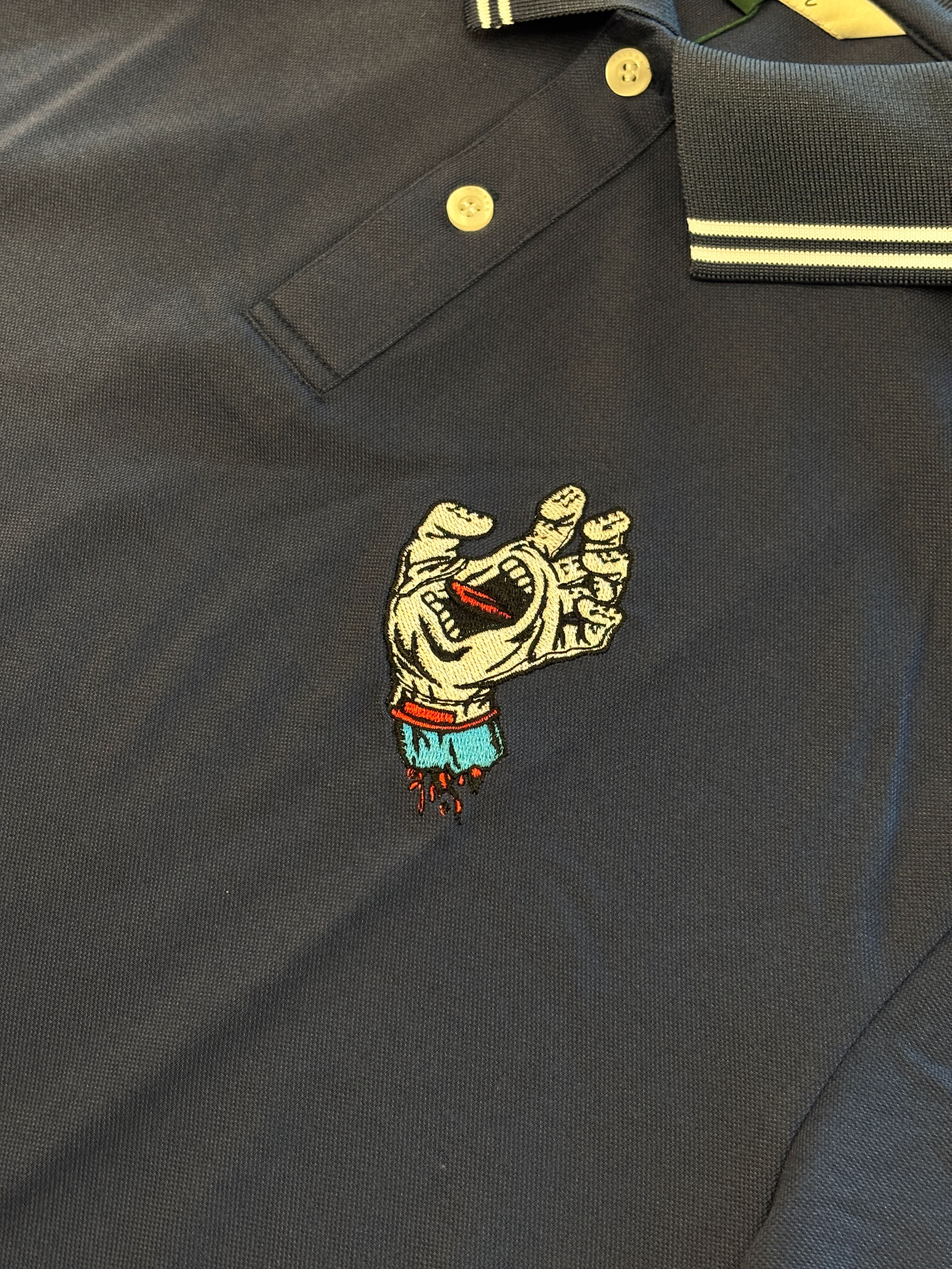 Malbon Golf x Santa Cruz | Fairway Polo chest logo
