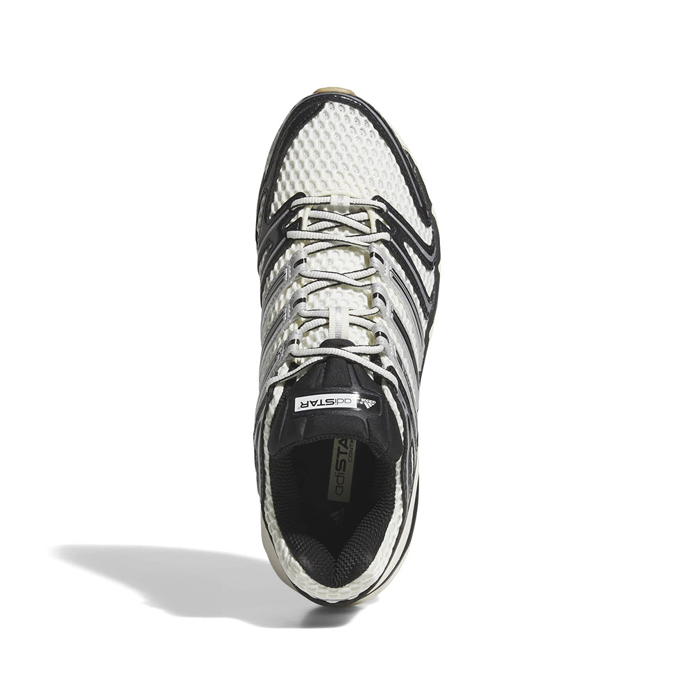 adidas Adistar Control 5 Off White - top down view of open mesh upper and lacing