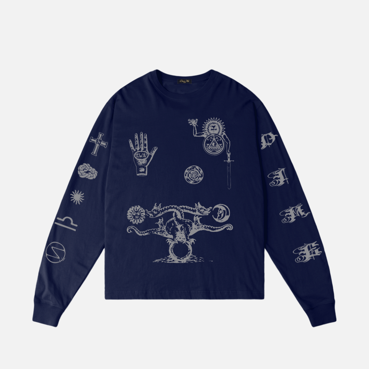 Dime MTL Sigil LS T-Shirt Navy — product shot