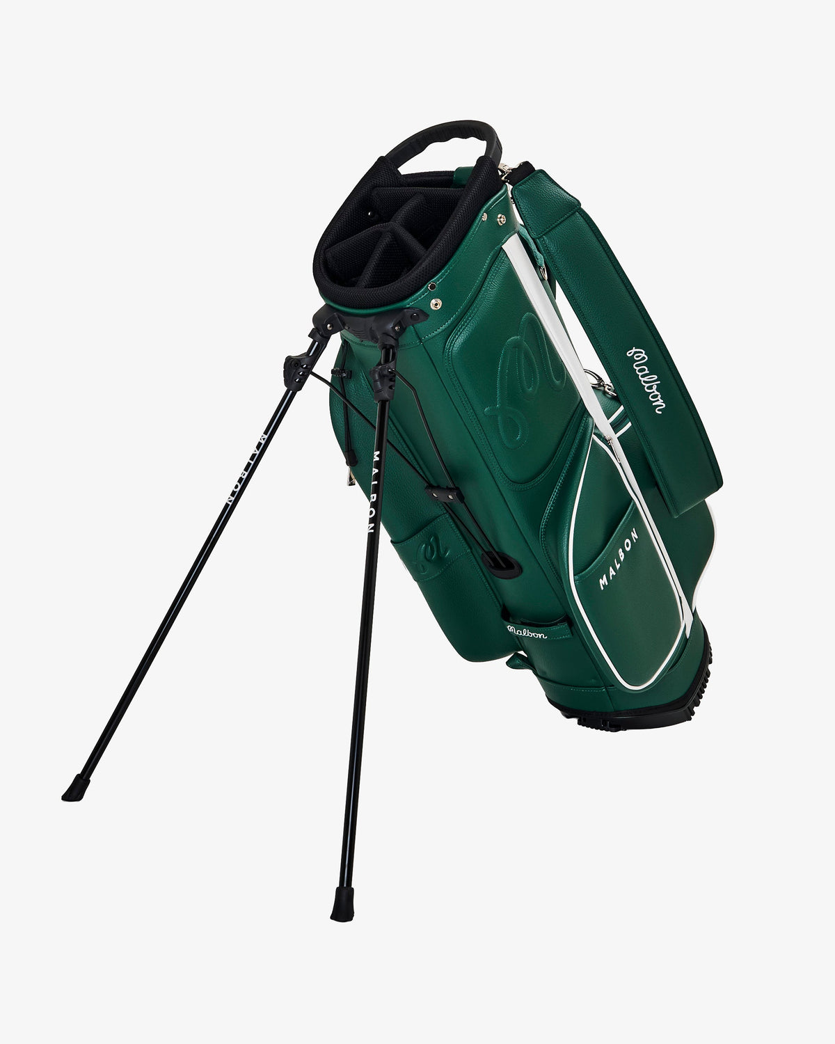 Malbon Golf Cart Bag forest, M script logo detail