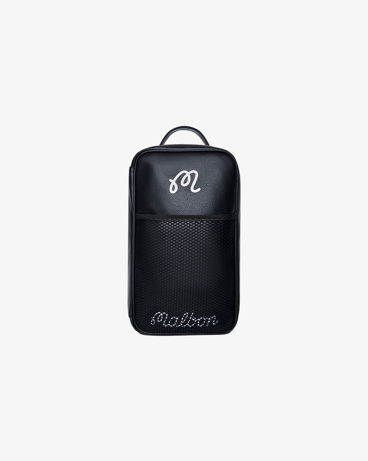 Malbon Golf Shoe Bag in black, front view
