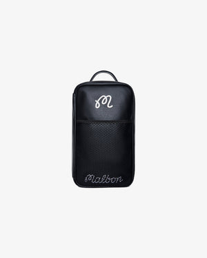 Malbon Golf Shoe Bag in black, front view