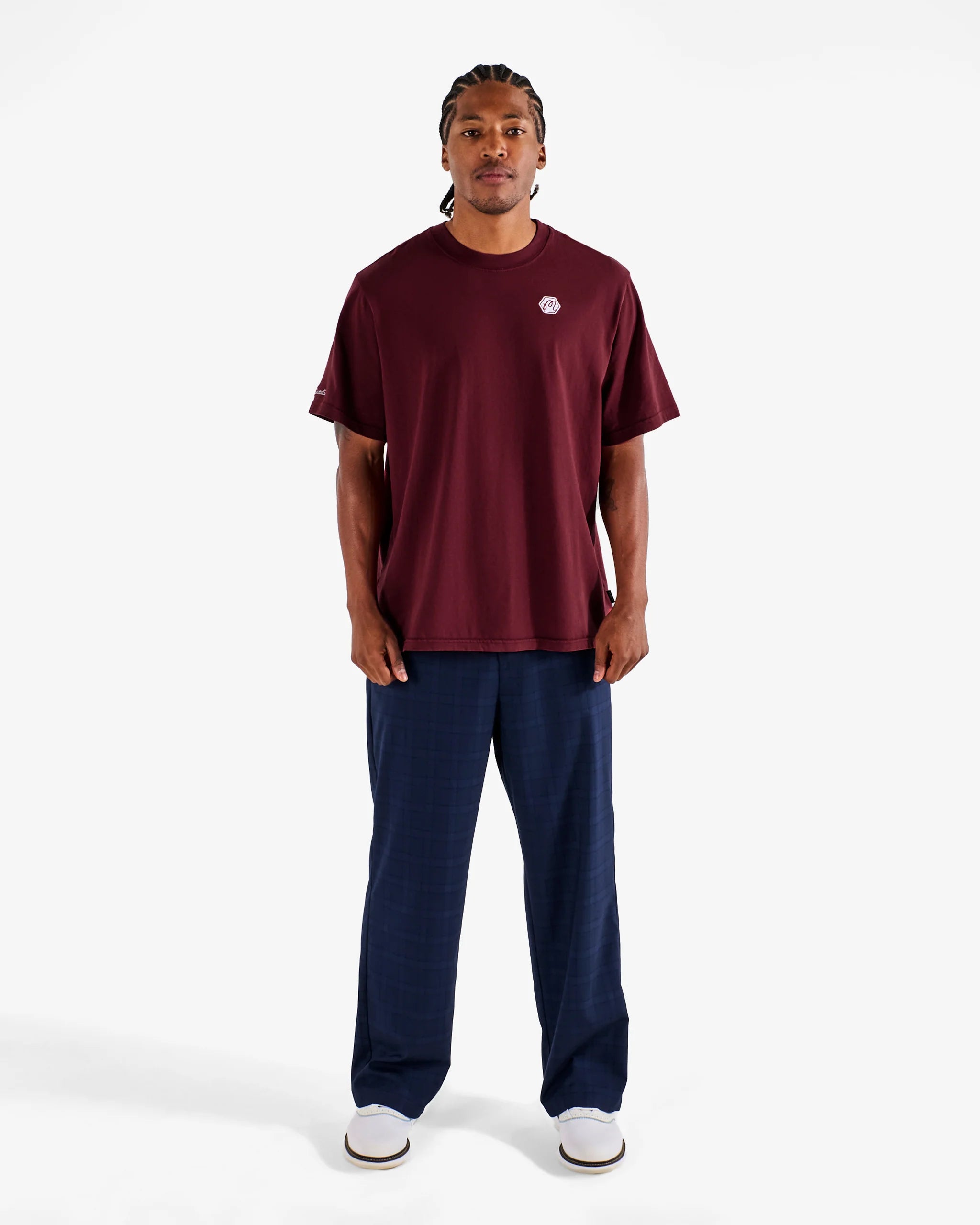 Malbon Golf Bettinardi Gangster Bermuda Tee Cabernet