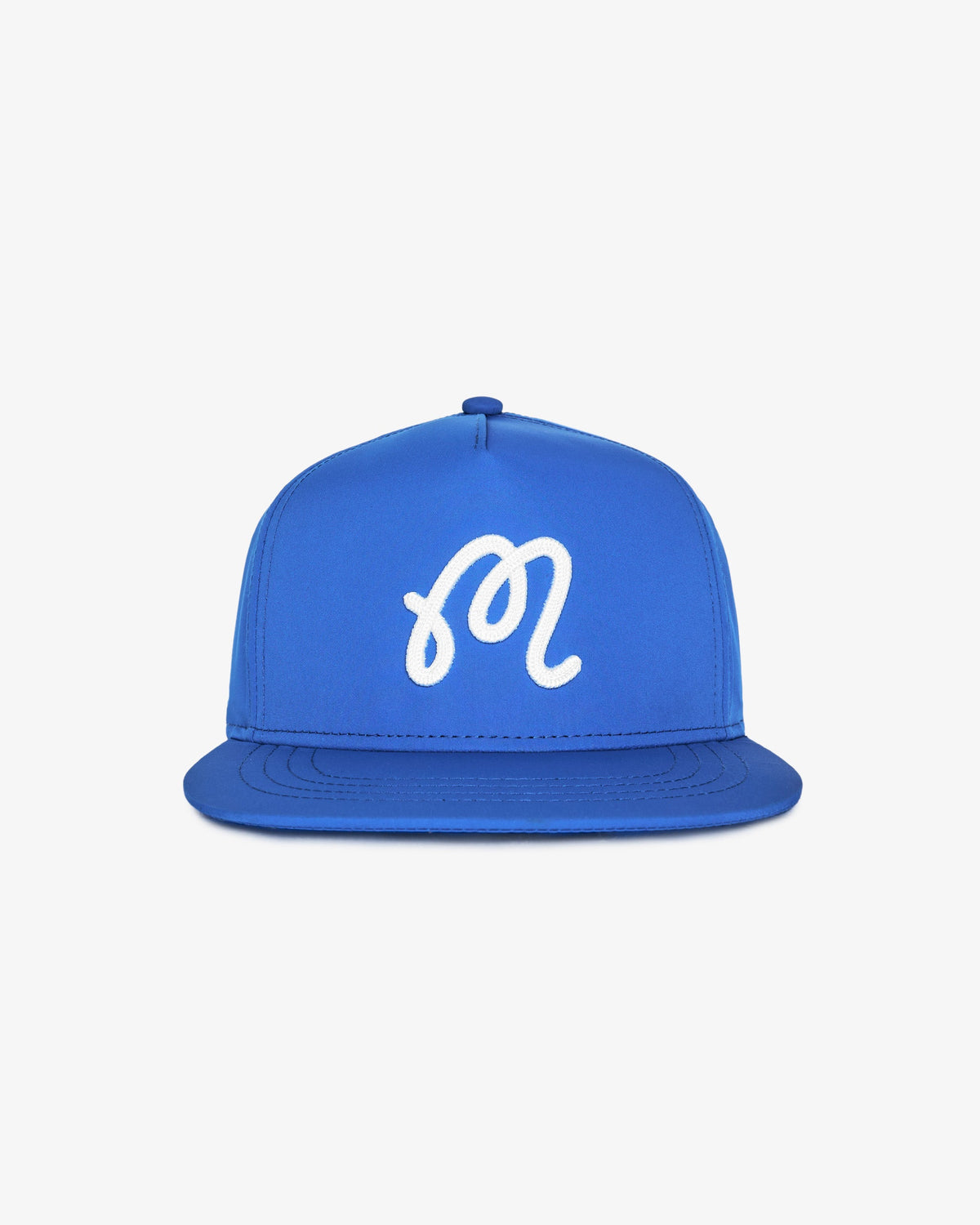 Malbon Golf M Chain Stitch Snapback in imperial blue
