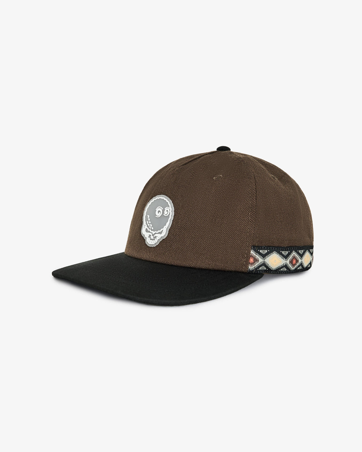 Malbon x Grateful Dead Long Vacation Snapback brown side view