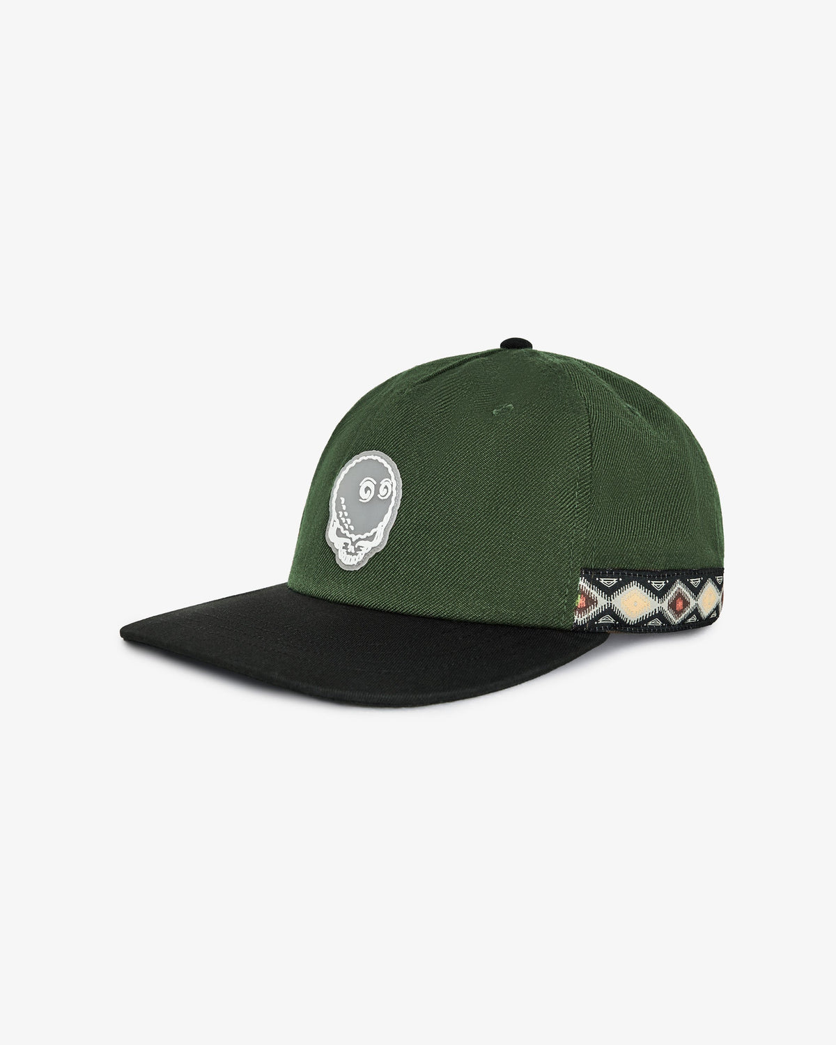 Malbon x Grateful Dead Long Vacation Snapback forest side view