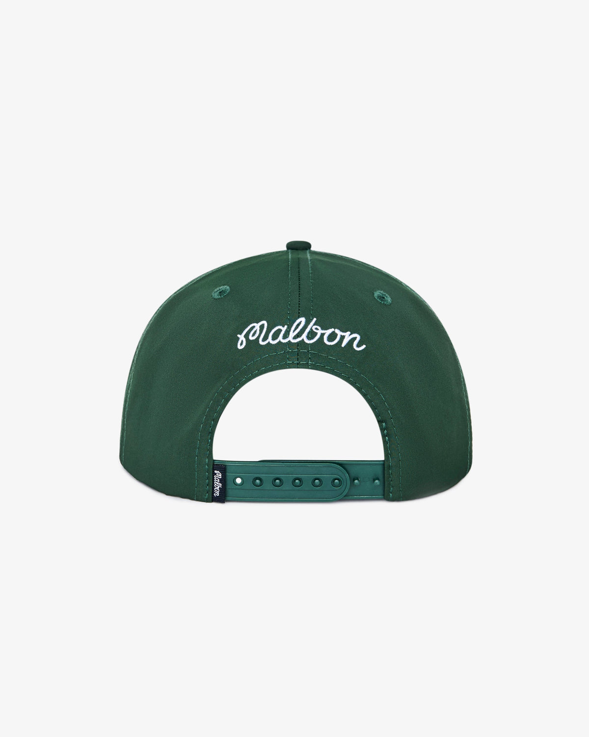 Malbon Golf M Snapback forest green — rear snapback closure