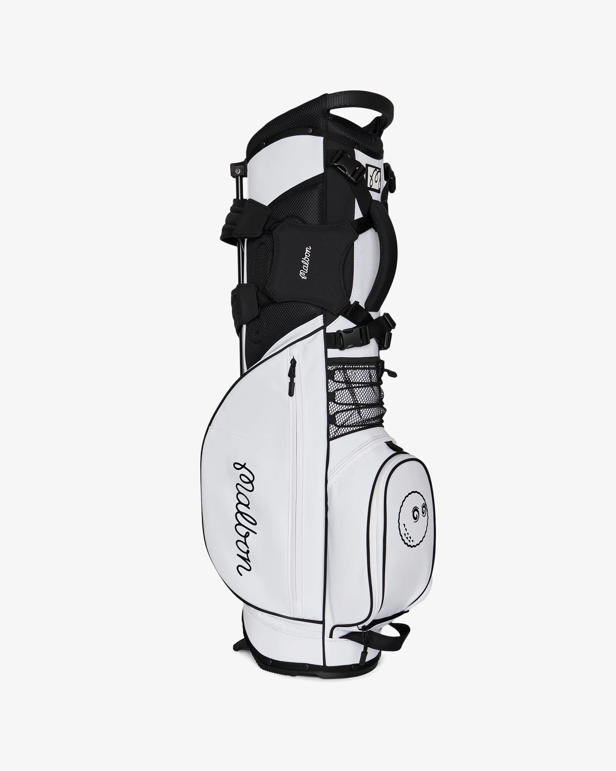 Malbon Golf Icons Walking Bag White