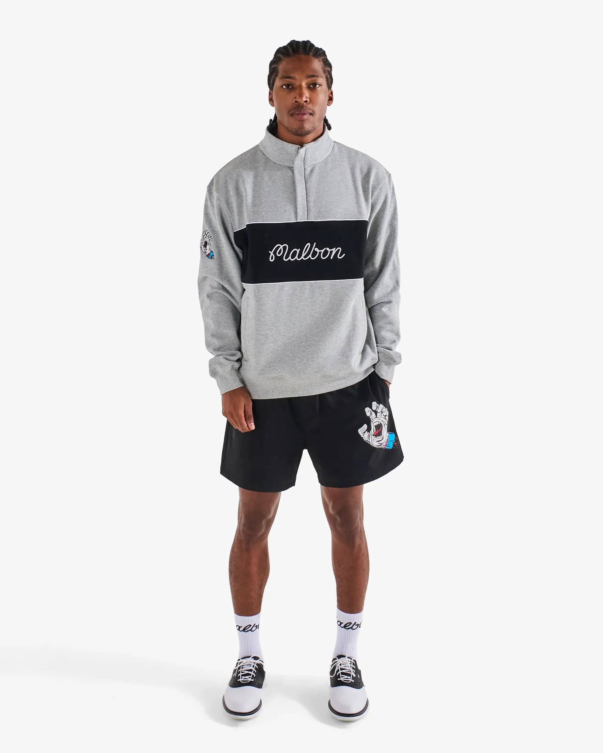 Malbon Golf x Santa Cruz Sweatshirt – Heather Grey