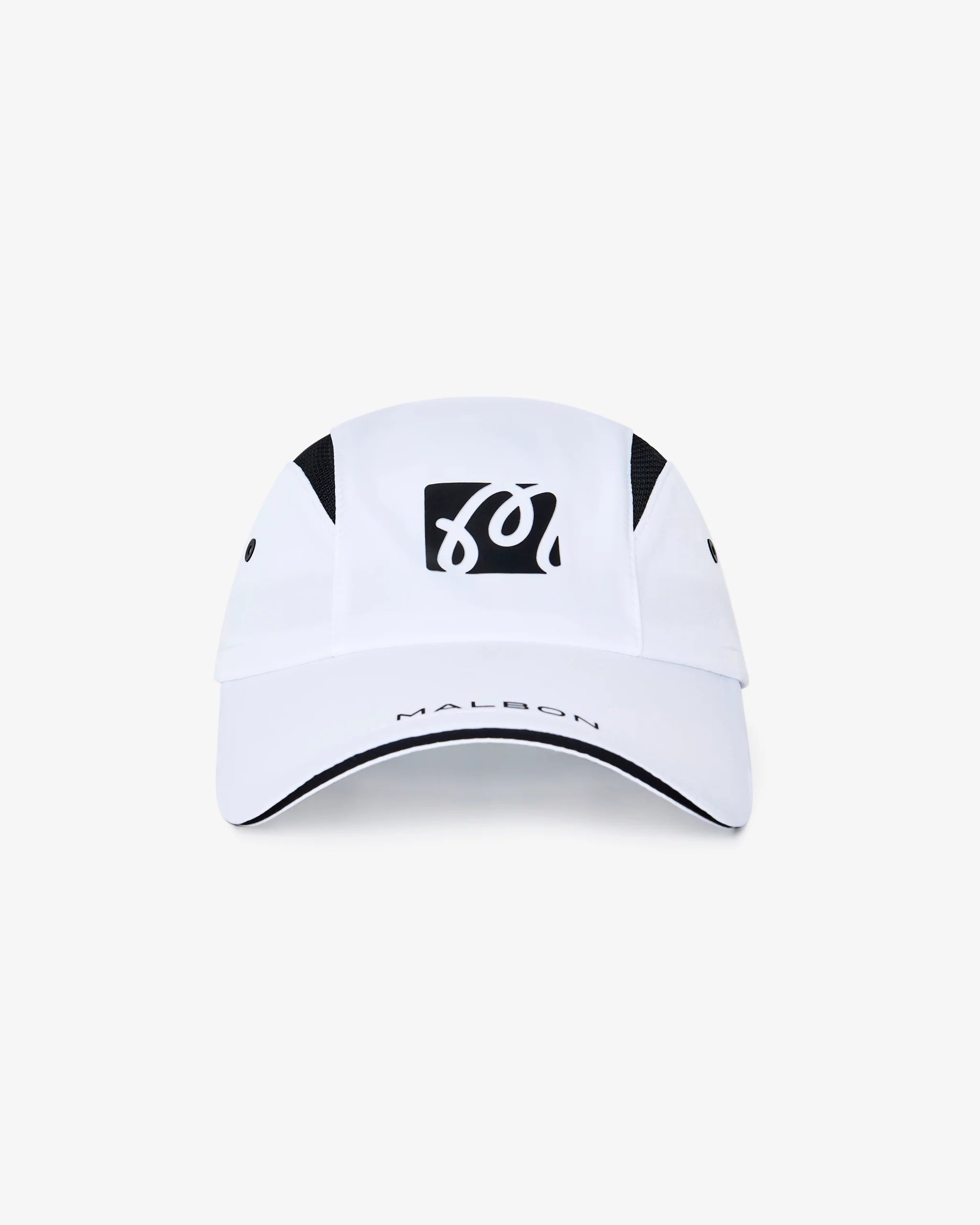 Malbon Golf Mesh Panel Bungee Hat White