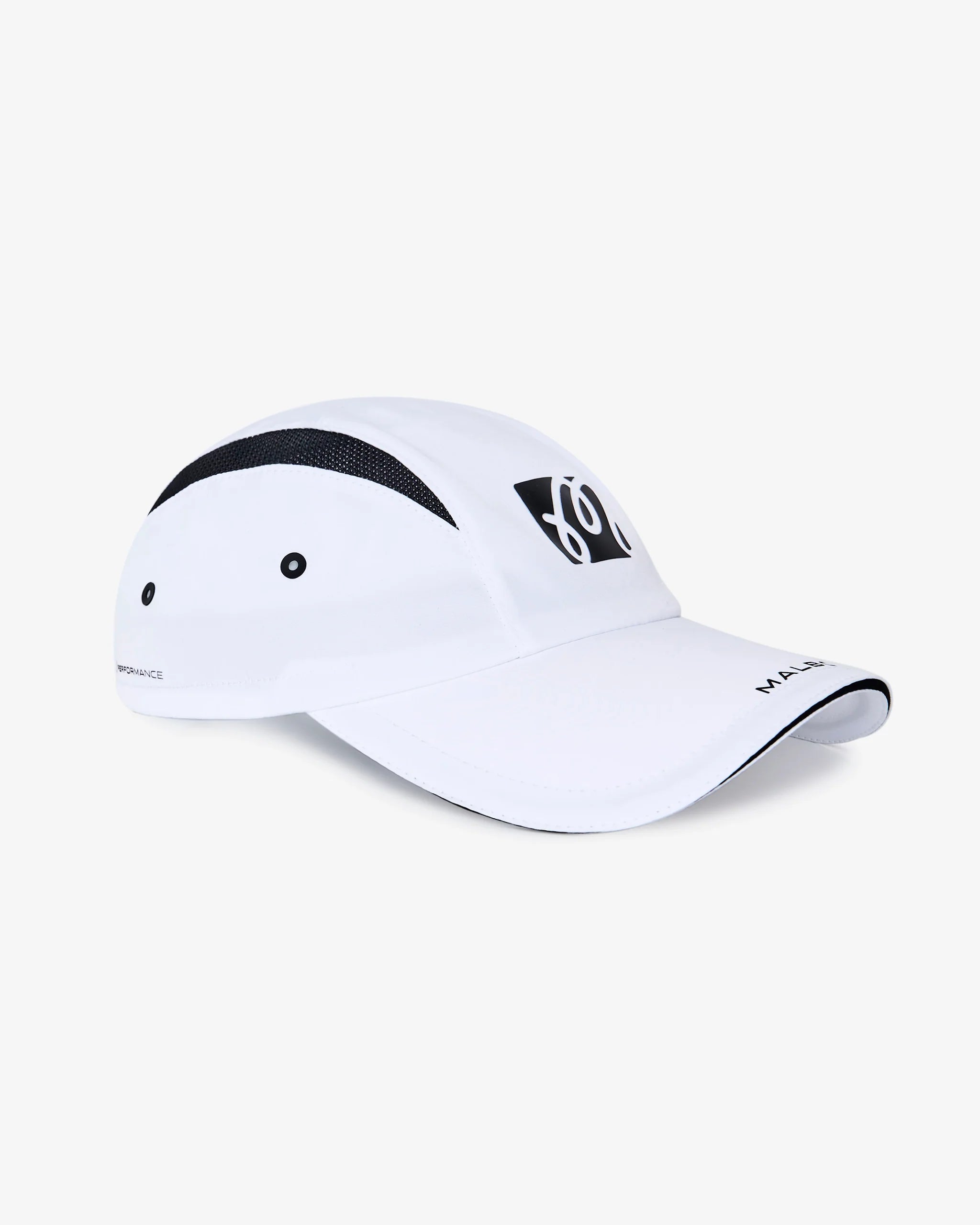 Malbon Golf Mesh Panel Bungee Hat White