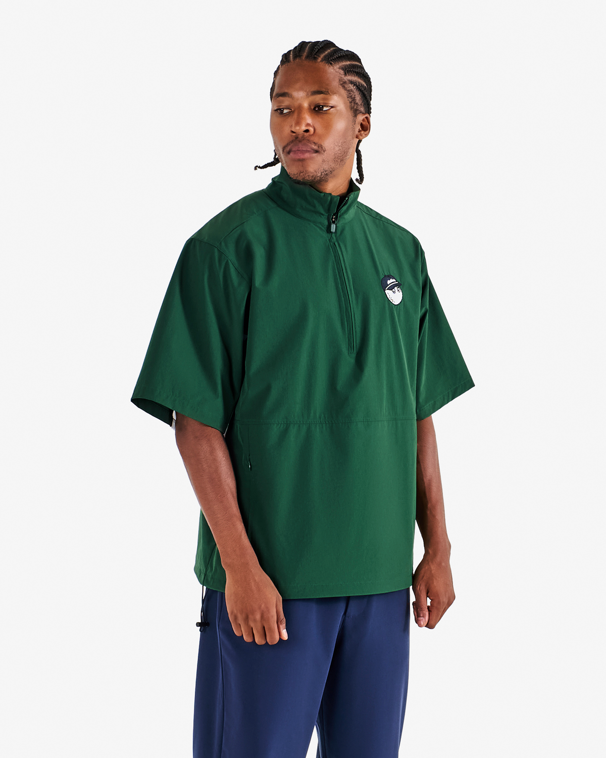 Malbon Golf Pine Windshirt forest, side view