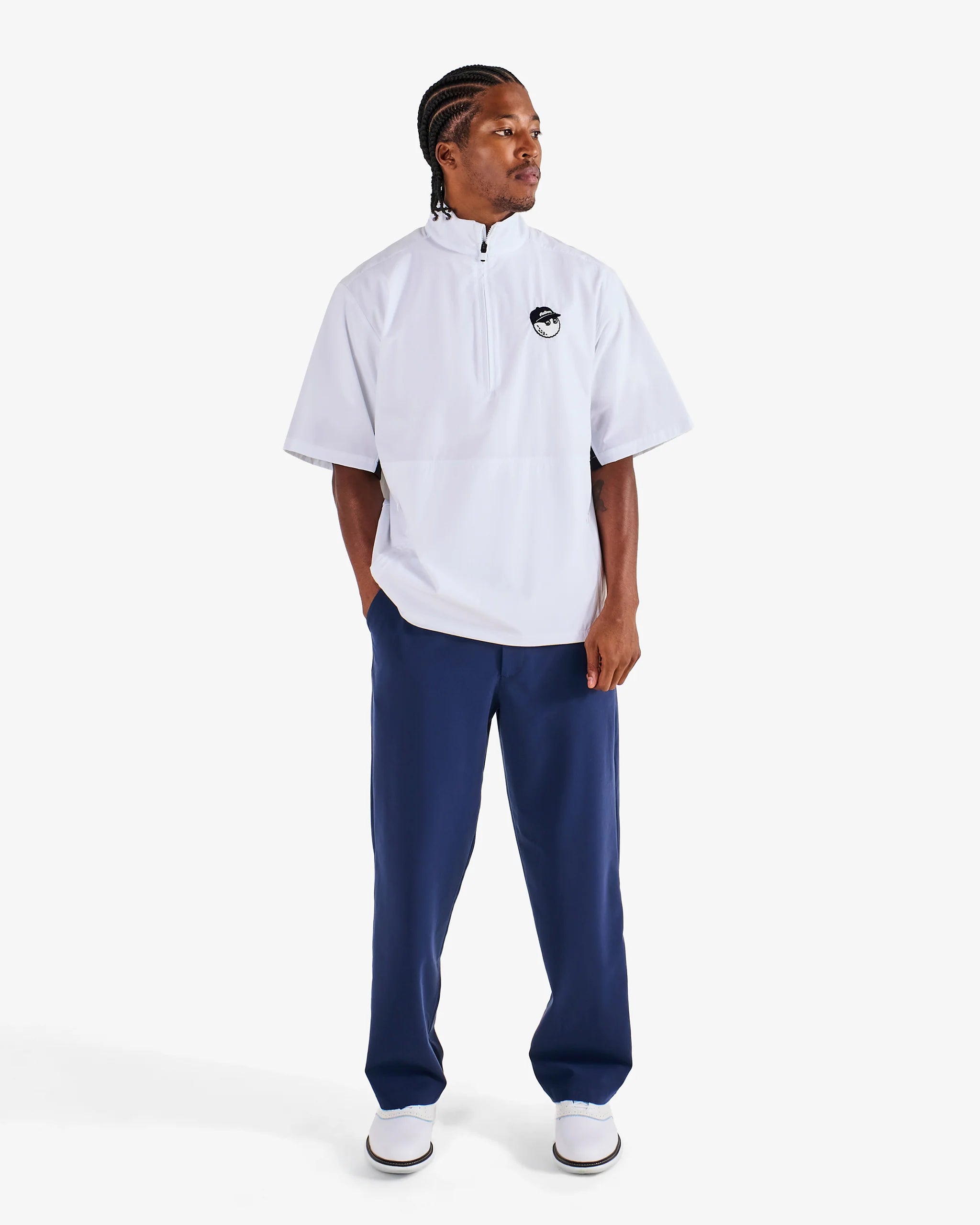 Malbon Golf Pine Windshirt White
