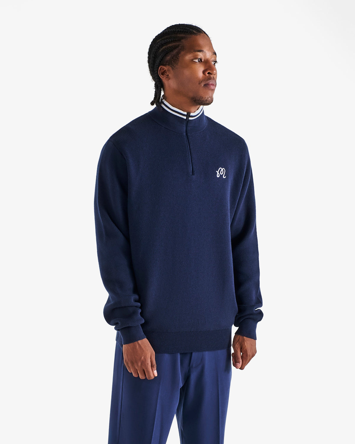 Malbon Golf Sorrel Sweater navy, side view