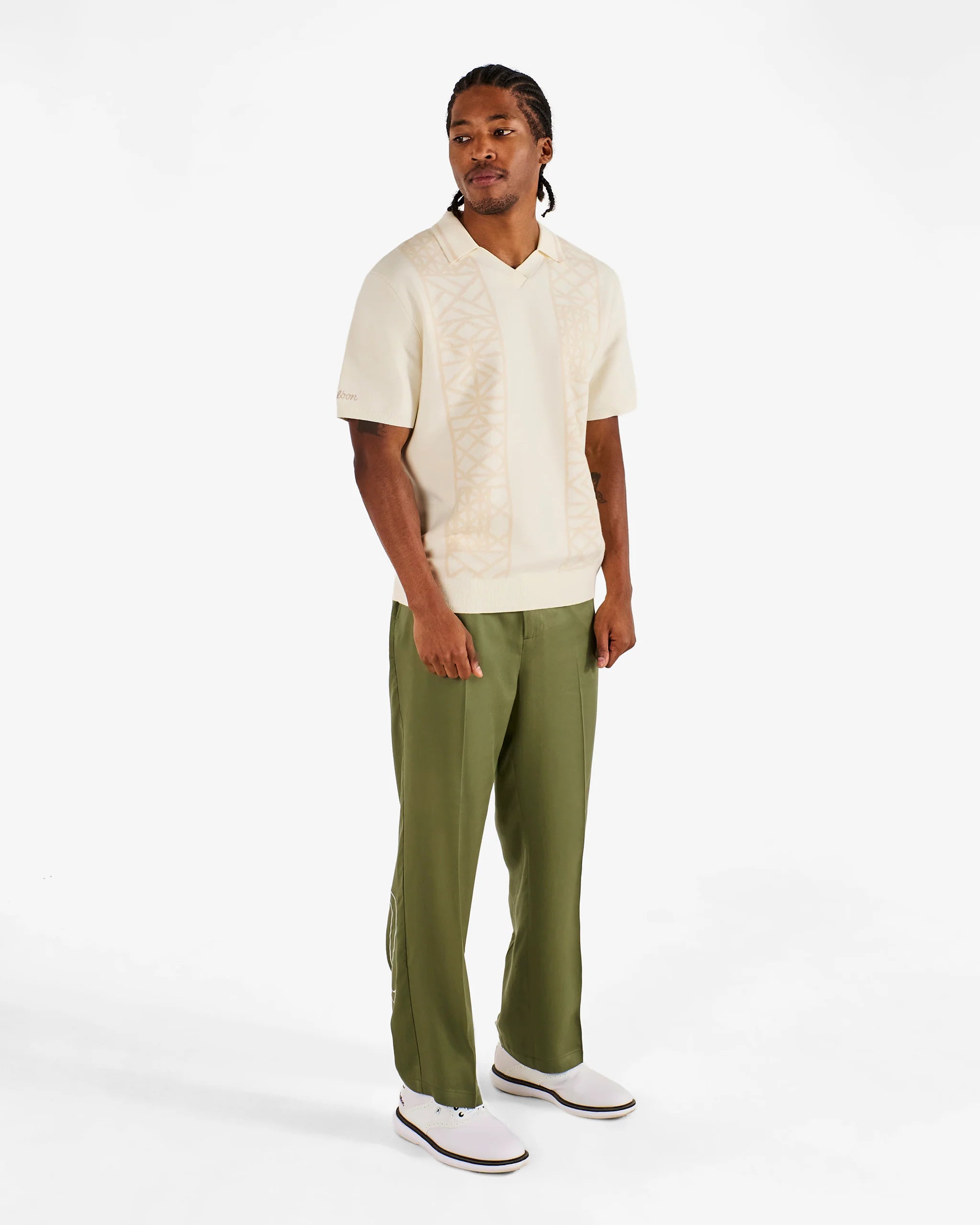 Malbon Golf Habana Polo Cream