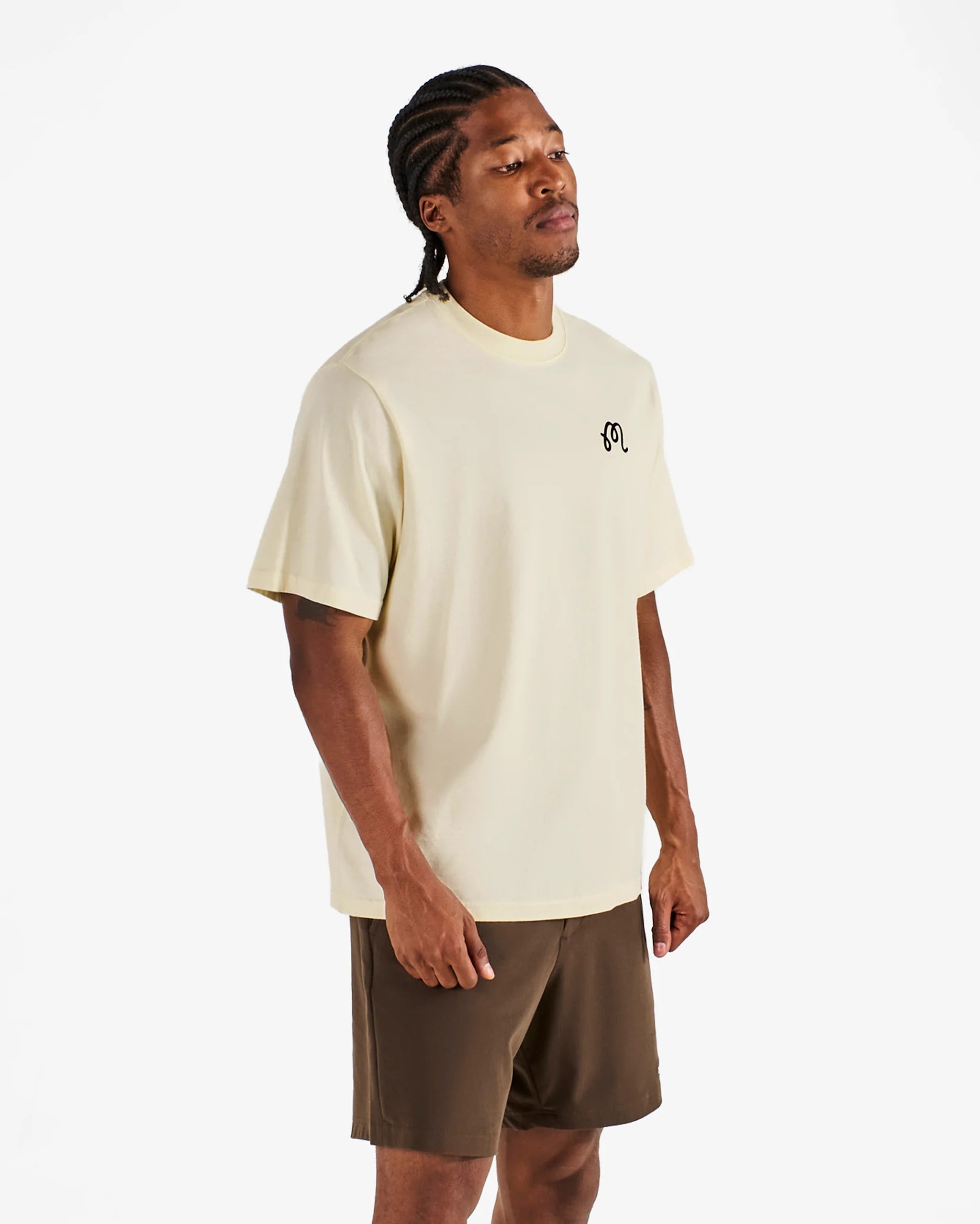 Malbon Golf Bermuda Origin Tee Cream