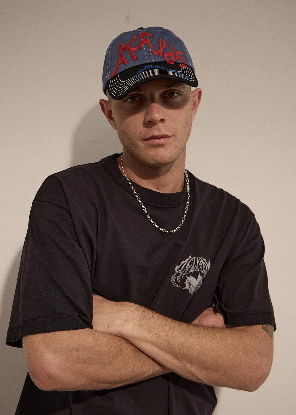Afends Consider Recycled Six Panel Cap – Slate Blue