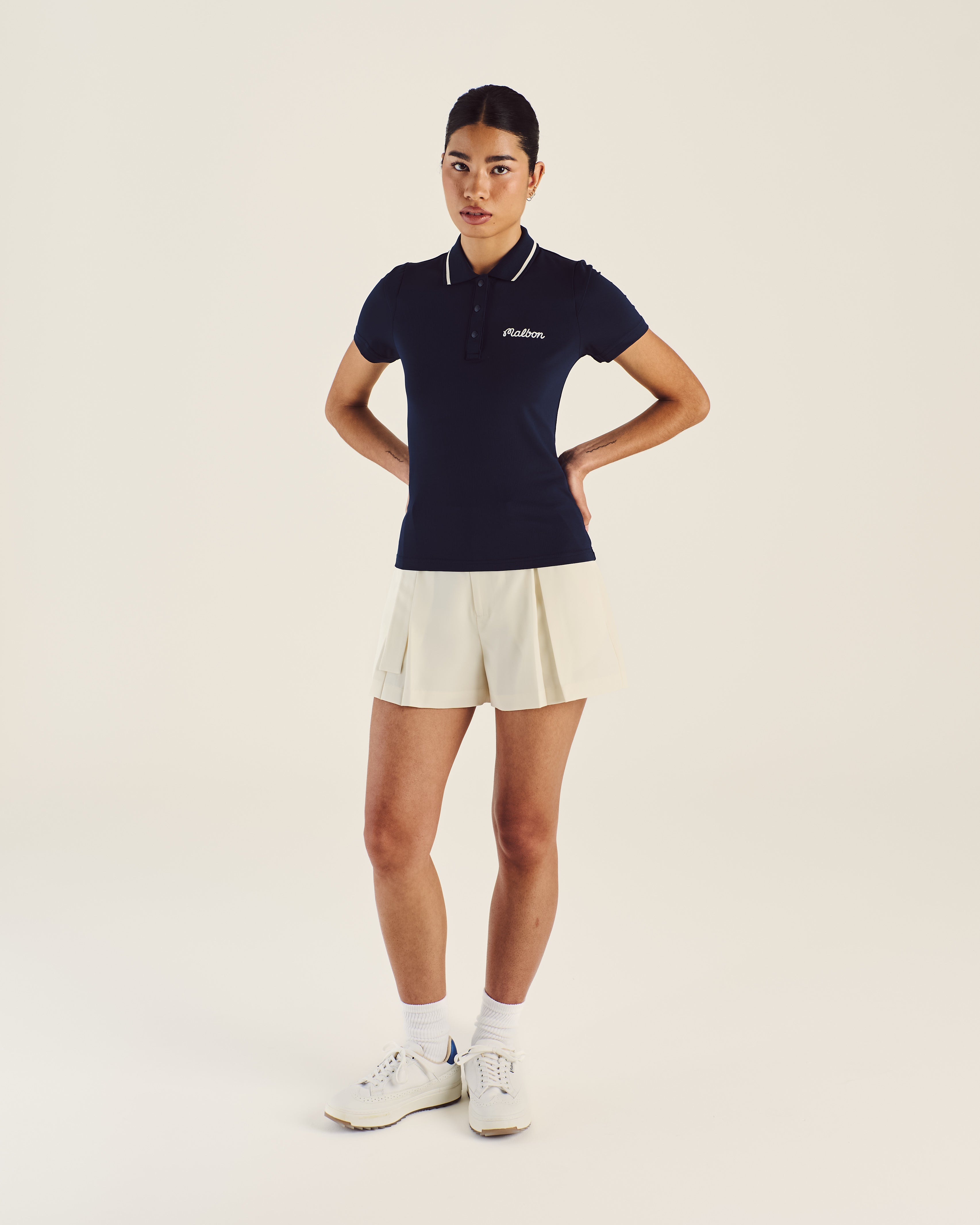 Malbon Golf Women's Paloma Polo Navy - detail