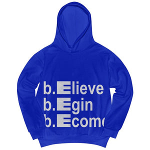 b.Eautiful Motivate Hoodie Blue
