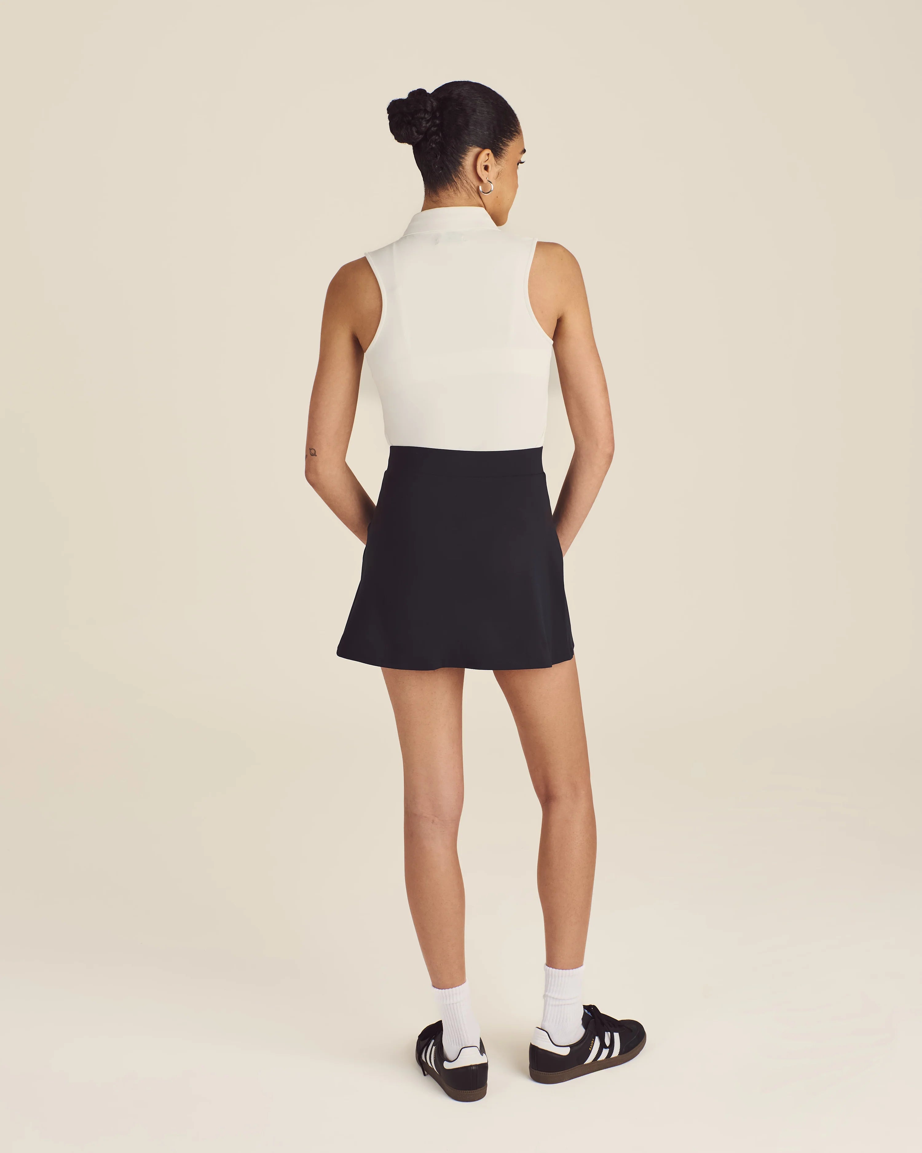 Malbon Golf Claudia Sleeveless Polo White