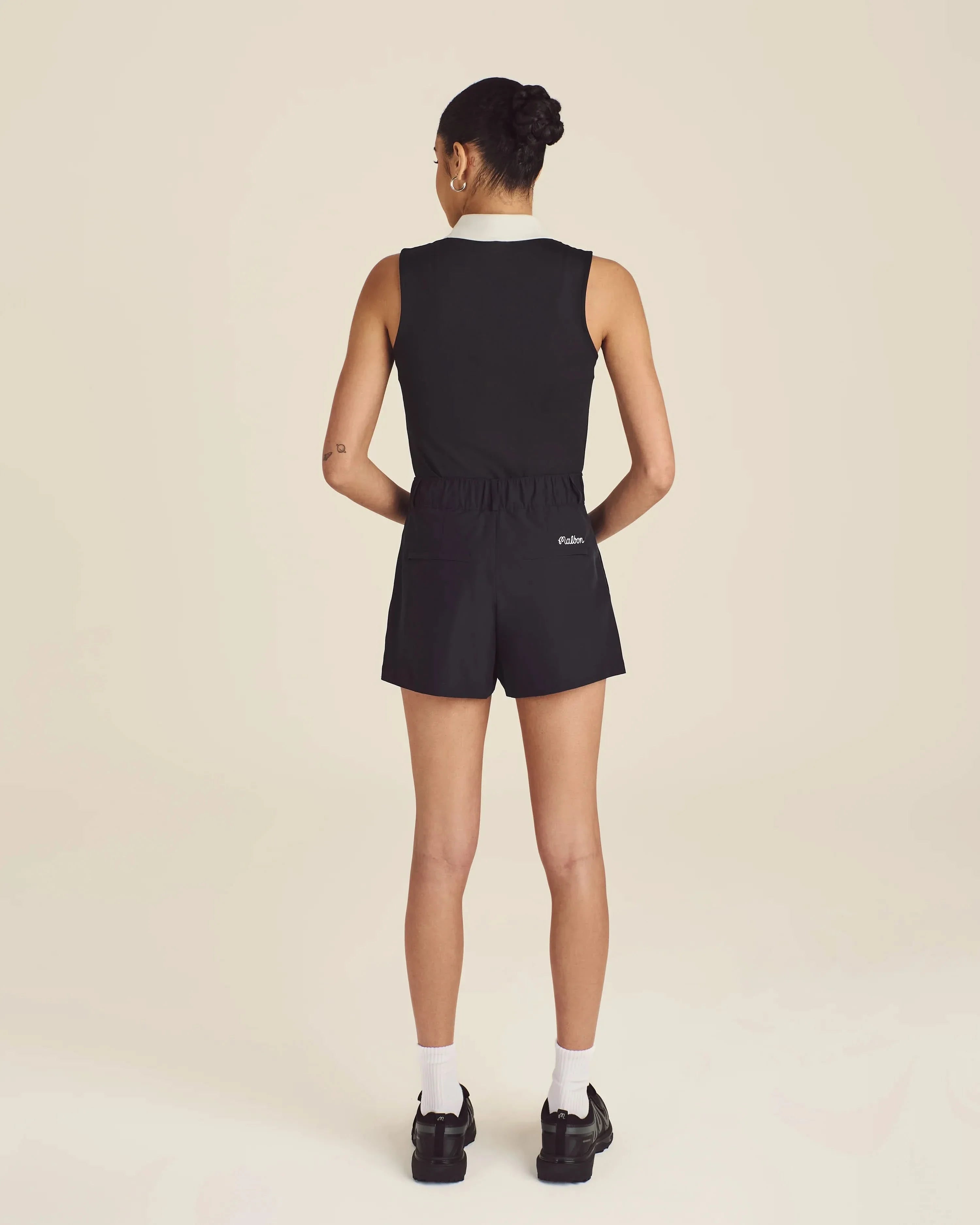 Malbon Claudia Sleeveless Polo Black — back
