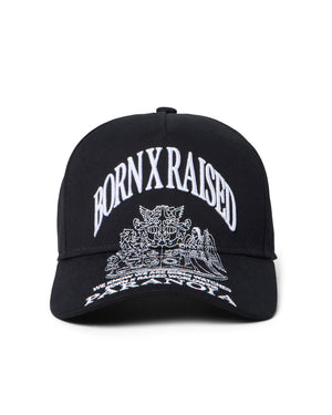 Born X Raised Paranoia Crest Snapback - Black