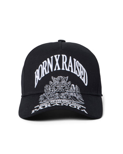 Born X Raised Paranoia Crest Snapback – Black
