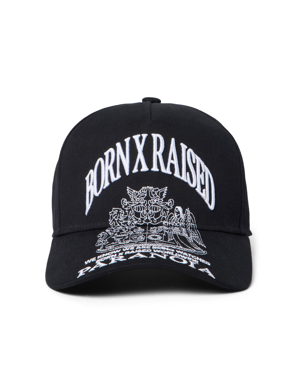 Born X Raised Paranoia Crest Snapback - Black