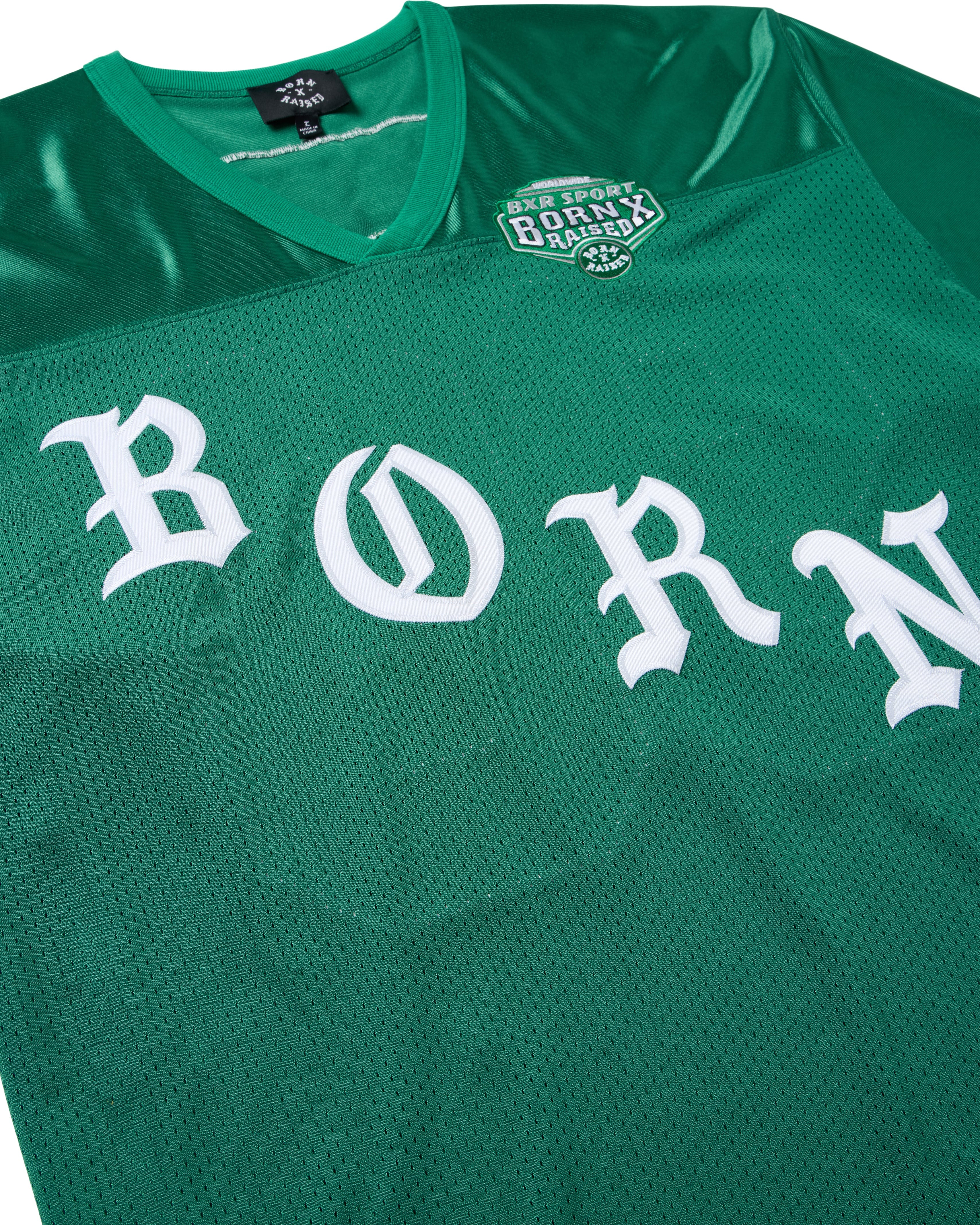 Born X Raised Paranoia Football Jersey - Kelly Green - detail