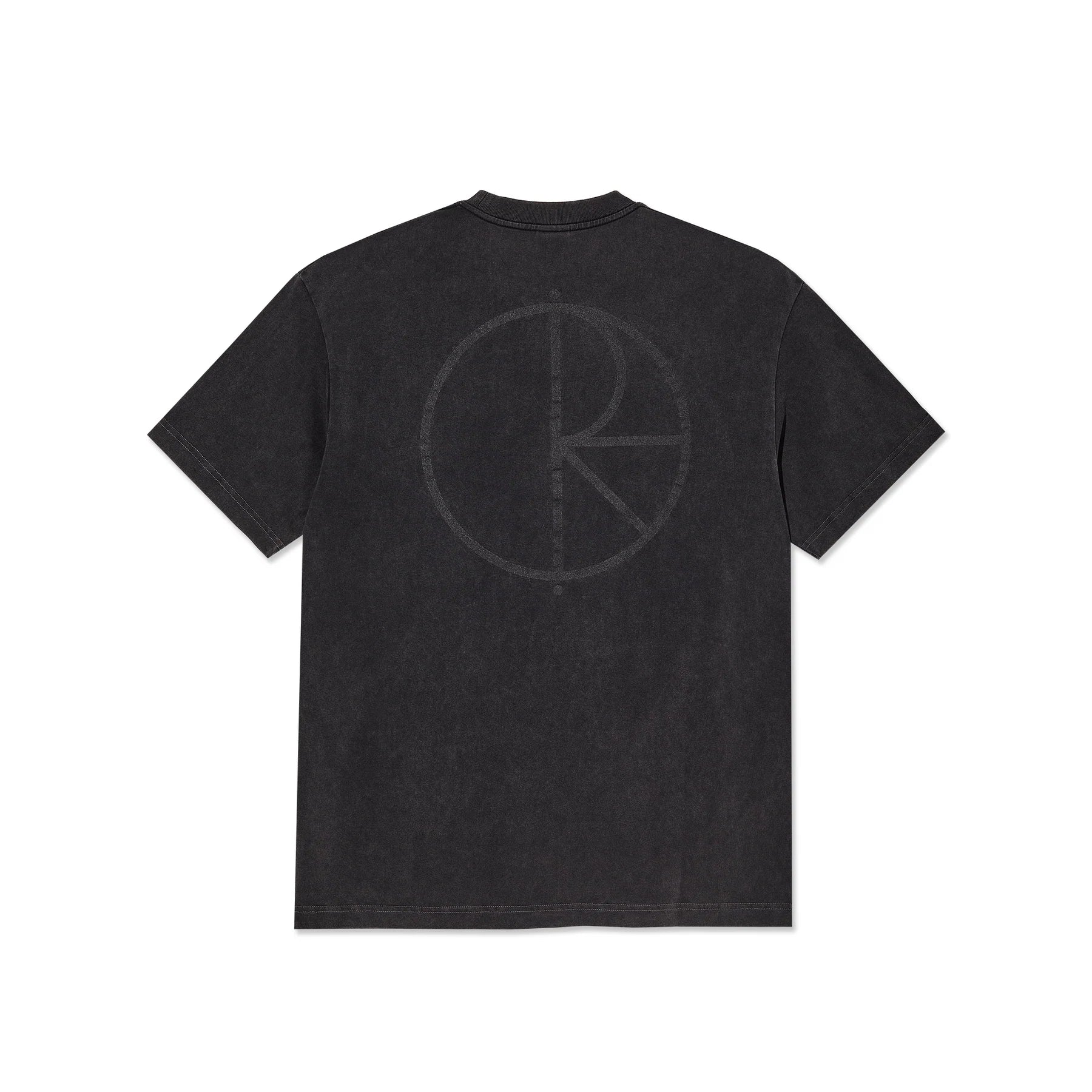 Polar Skate Co. Contrast Tee Stroke Logo – Silver Black/Black