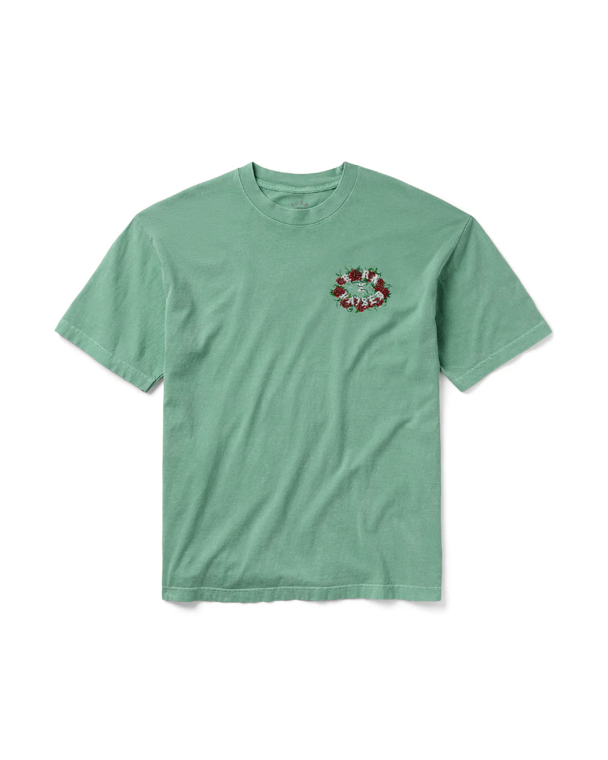 Born X Raised Roses Rocker Tee - Sage