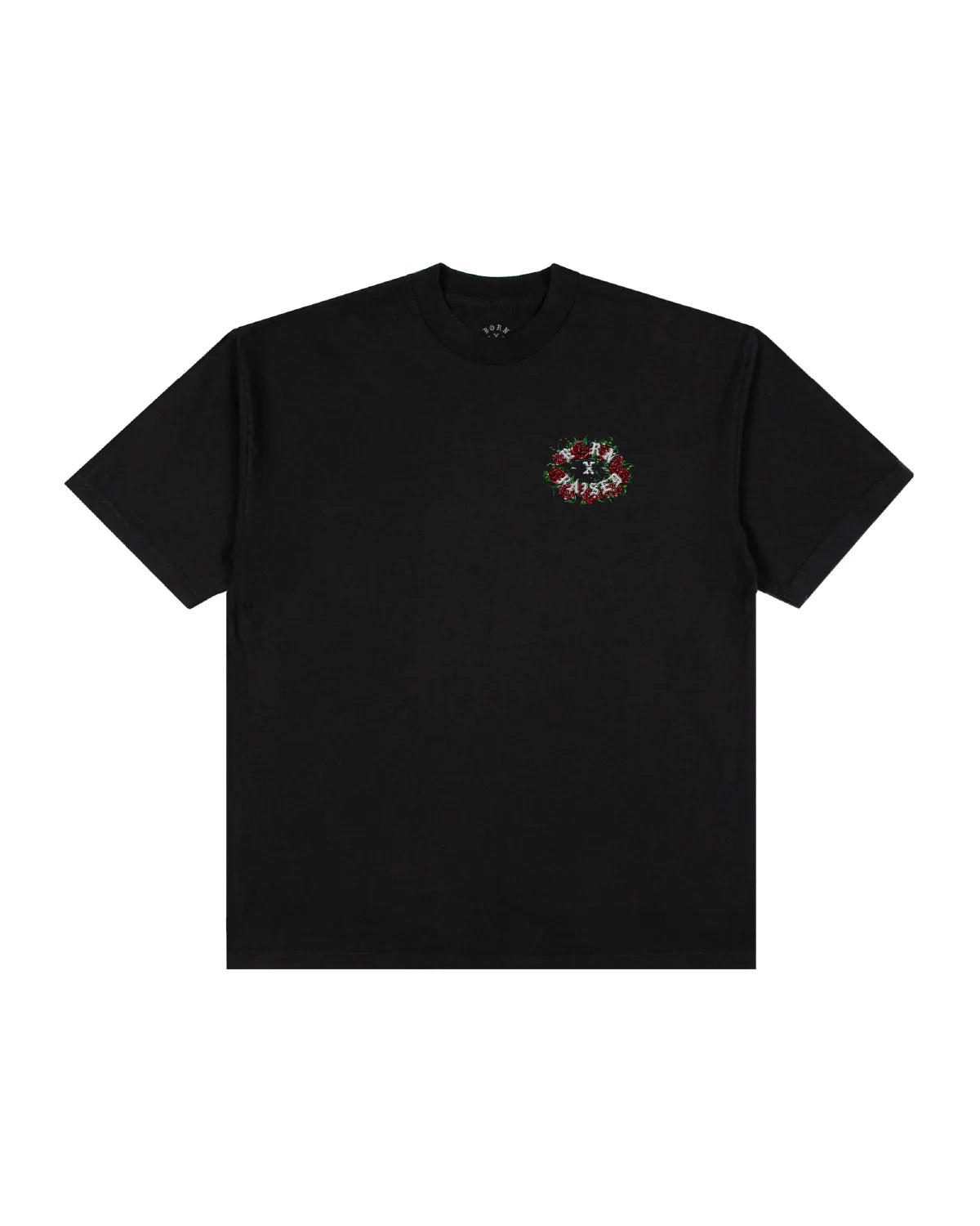 Born X Raised Roses Rocker Tee - Black