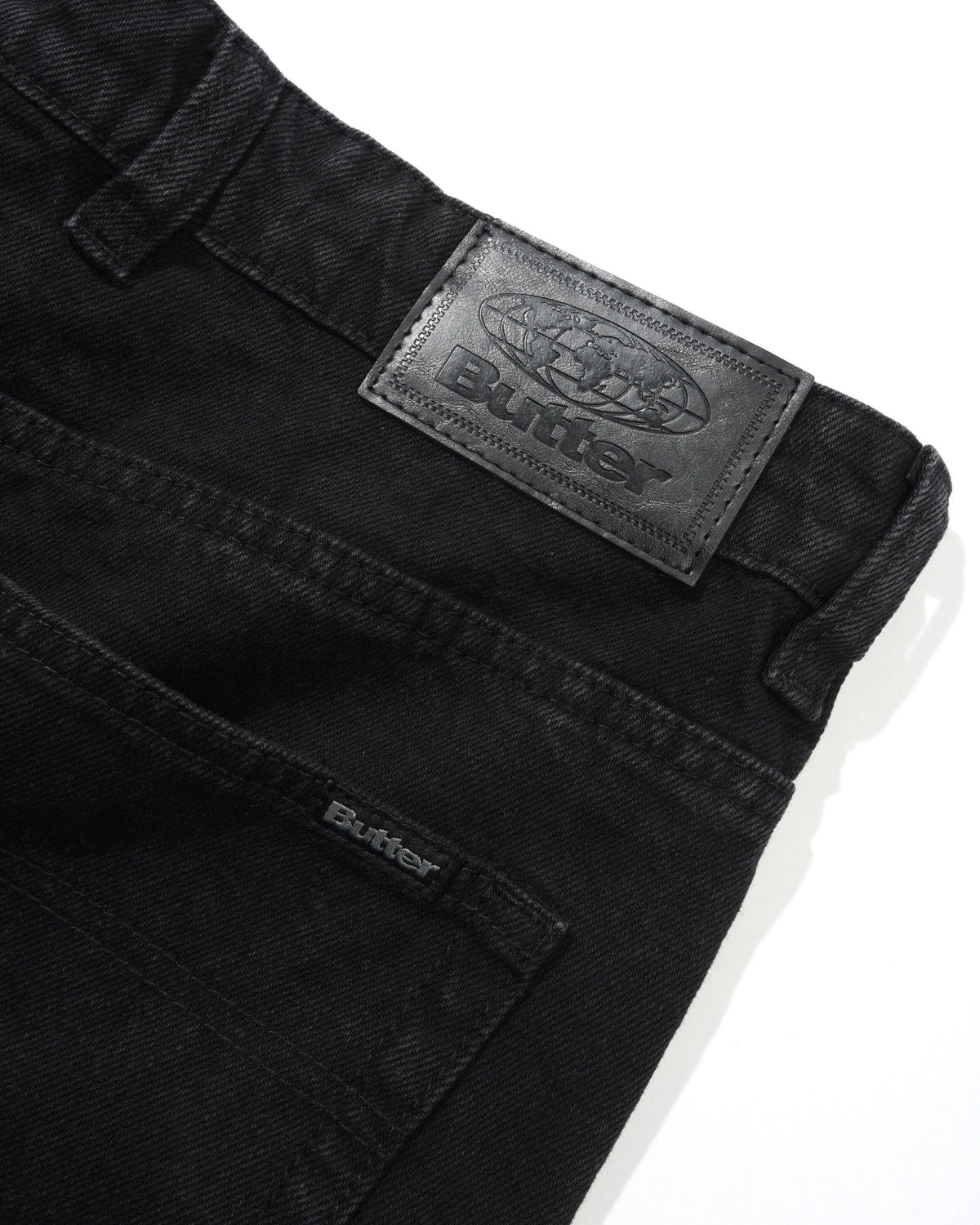 Butter Goods Relaxed Denim Jeans Flat Black — product shot