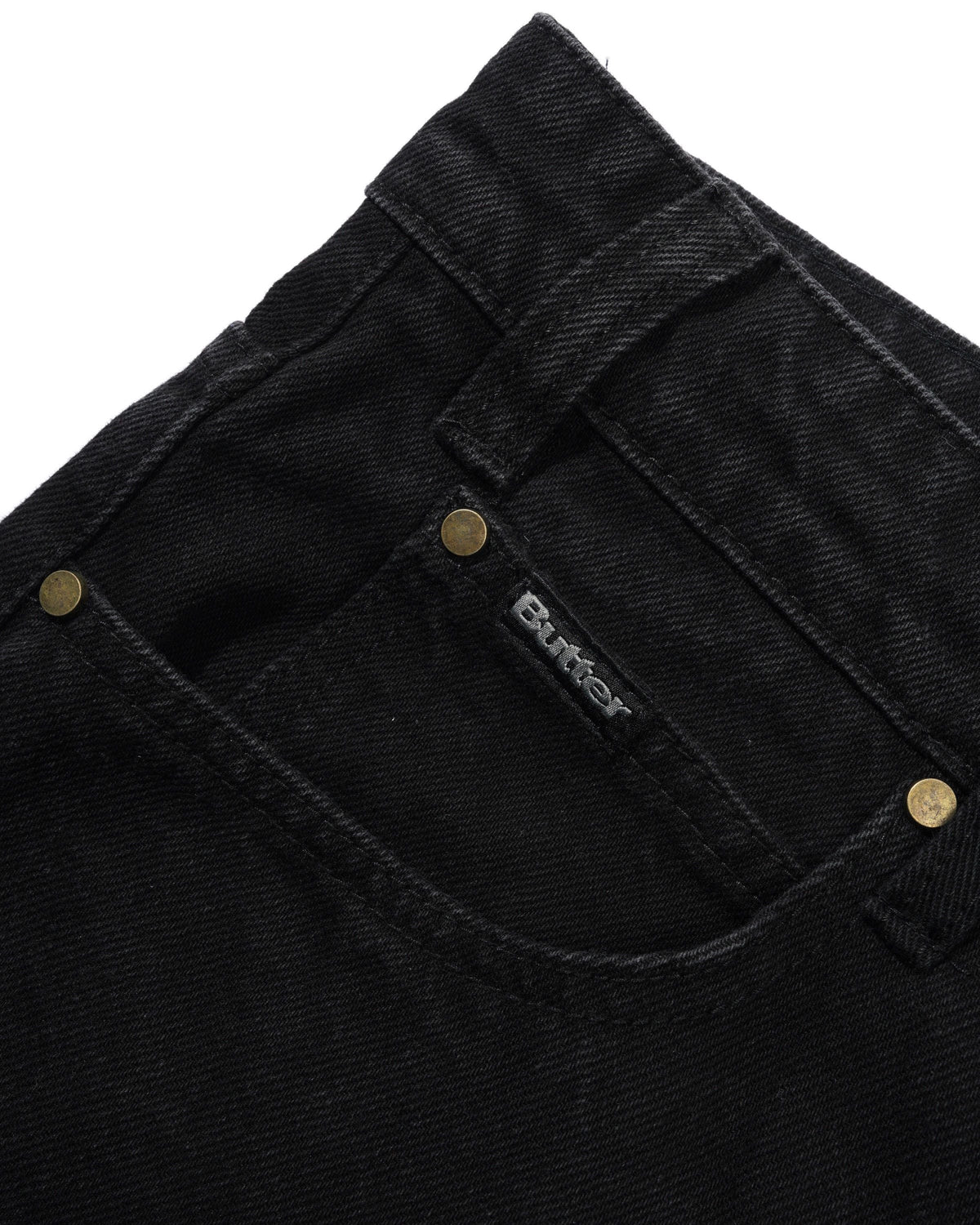 Butter Goods Relaxed Denim Jeans Flat Black — product shot