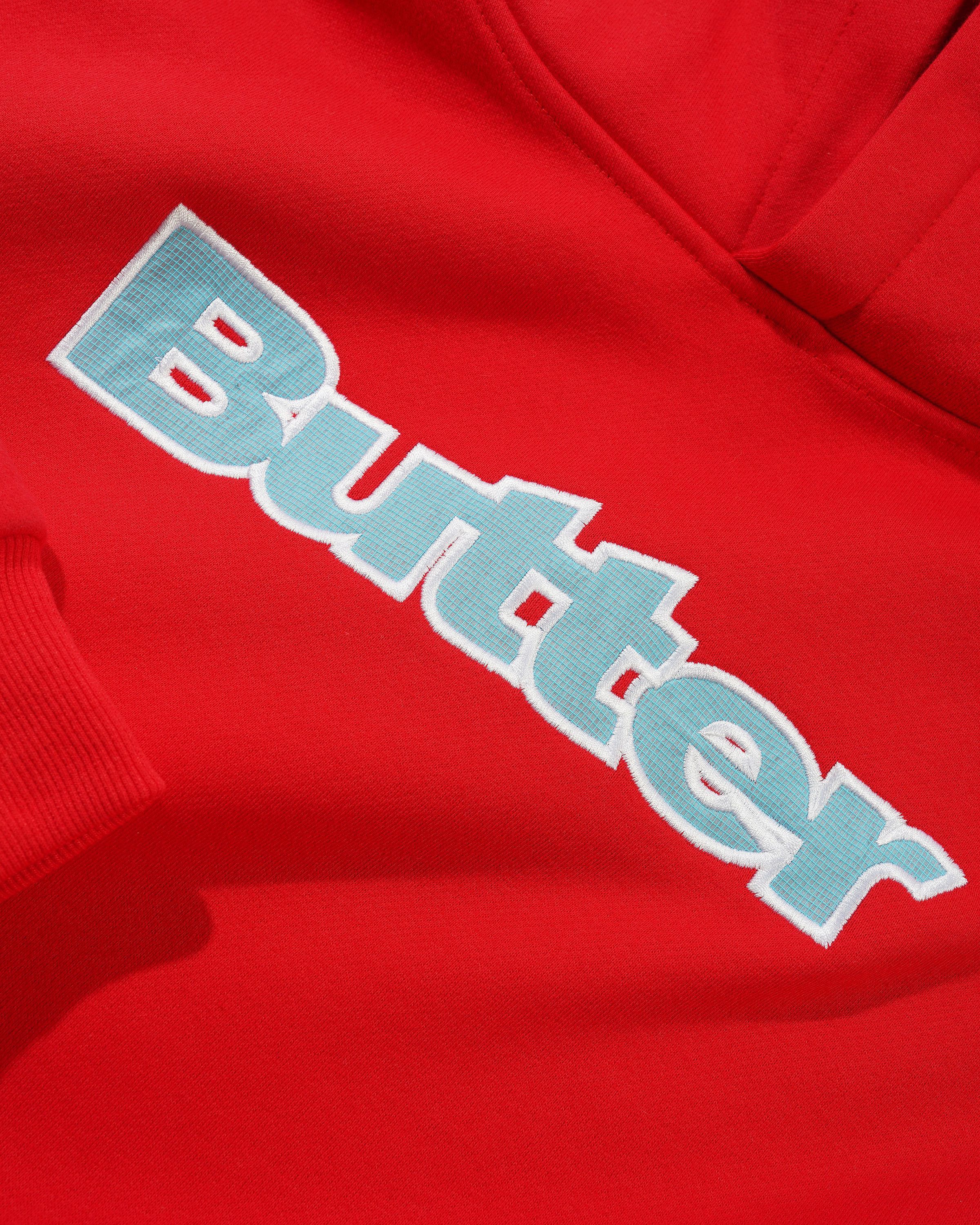 Butter Goods Ripstop Logo Applique Pullover Hood – Red