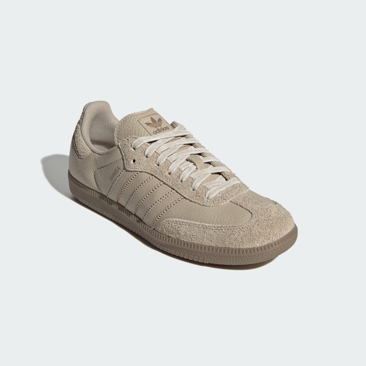 Adidas Samba OG Khaki Three heel and back view