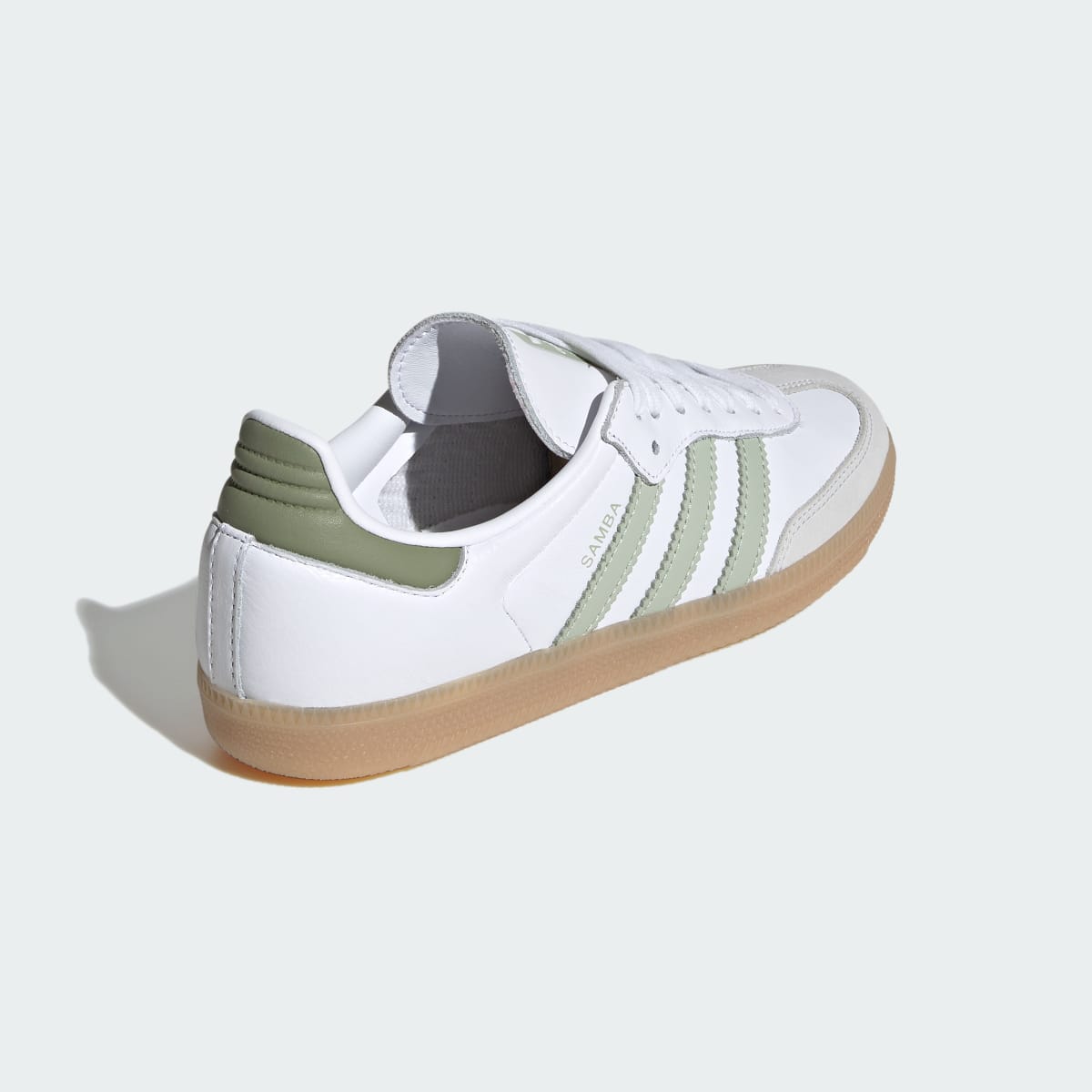 Adidas Women's Samba OG Cloud White Halo Green pair view