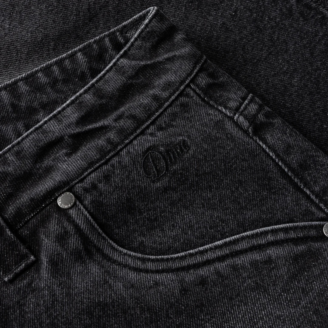 Dime MTL Classic Denim Shorts Sandblasted Black