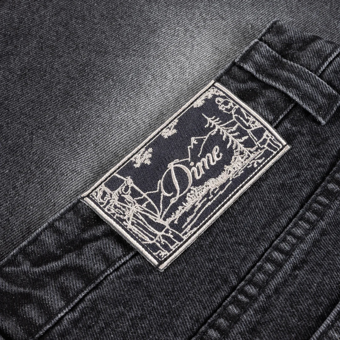 Dime MTL Classic Denim Shorts Sandblasted Black