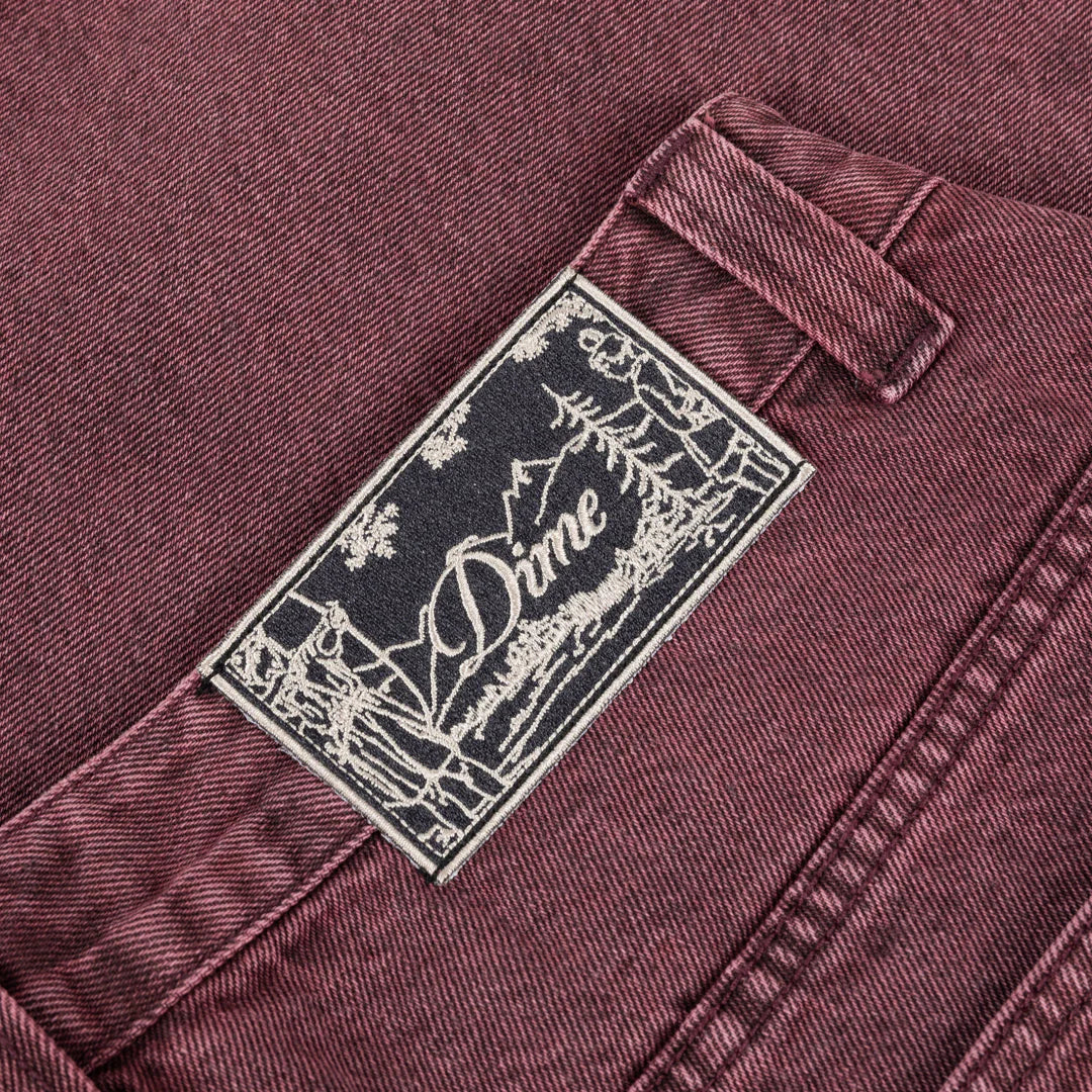 Dime MTL Classic Denim Shorts Wine Wash