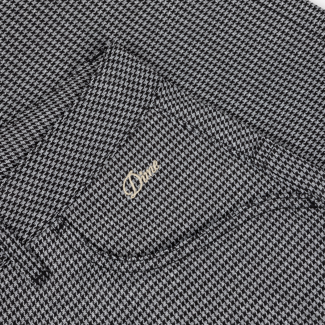 Dime MTL Baggy Houndstooth Shorts Grey