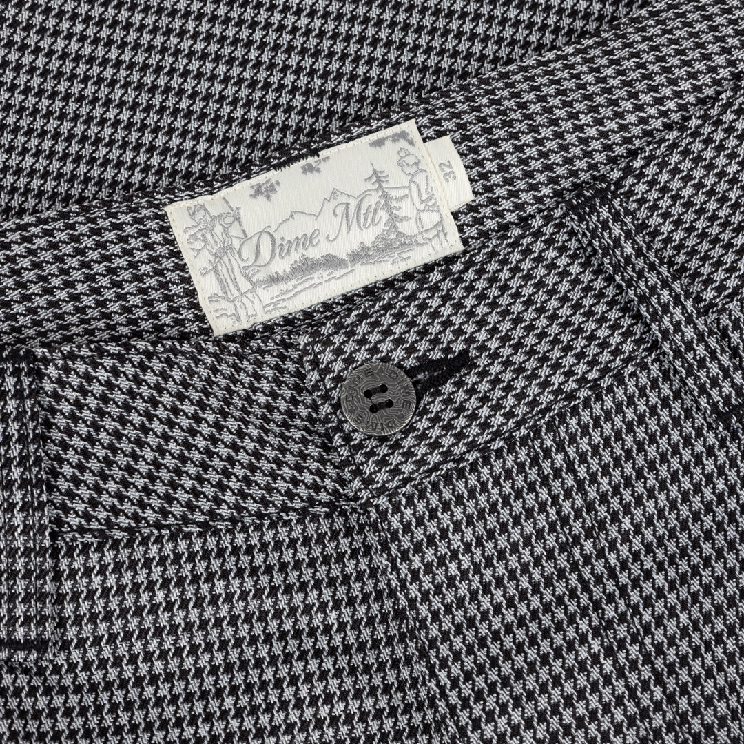 Dime MTL Baggy Houndstooth Shorts Grey