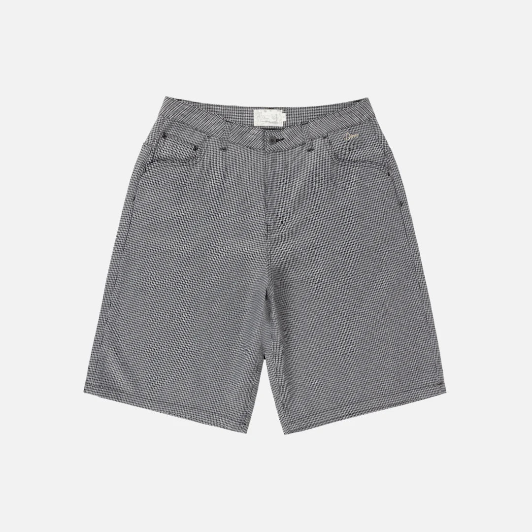Dime MTL Baggy Houndstooth Shorts Grey