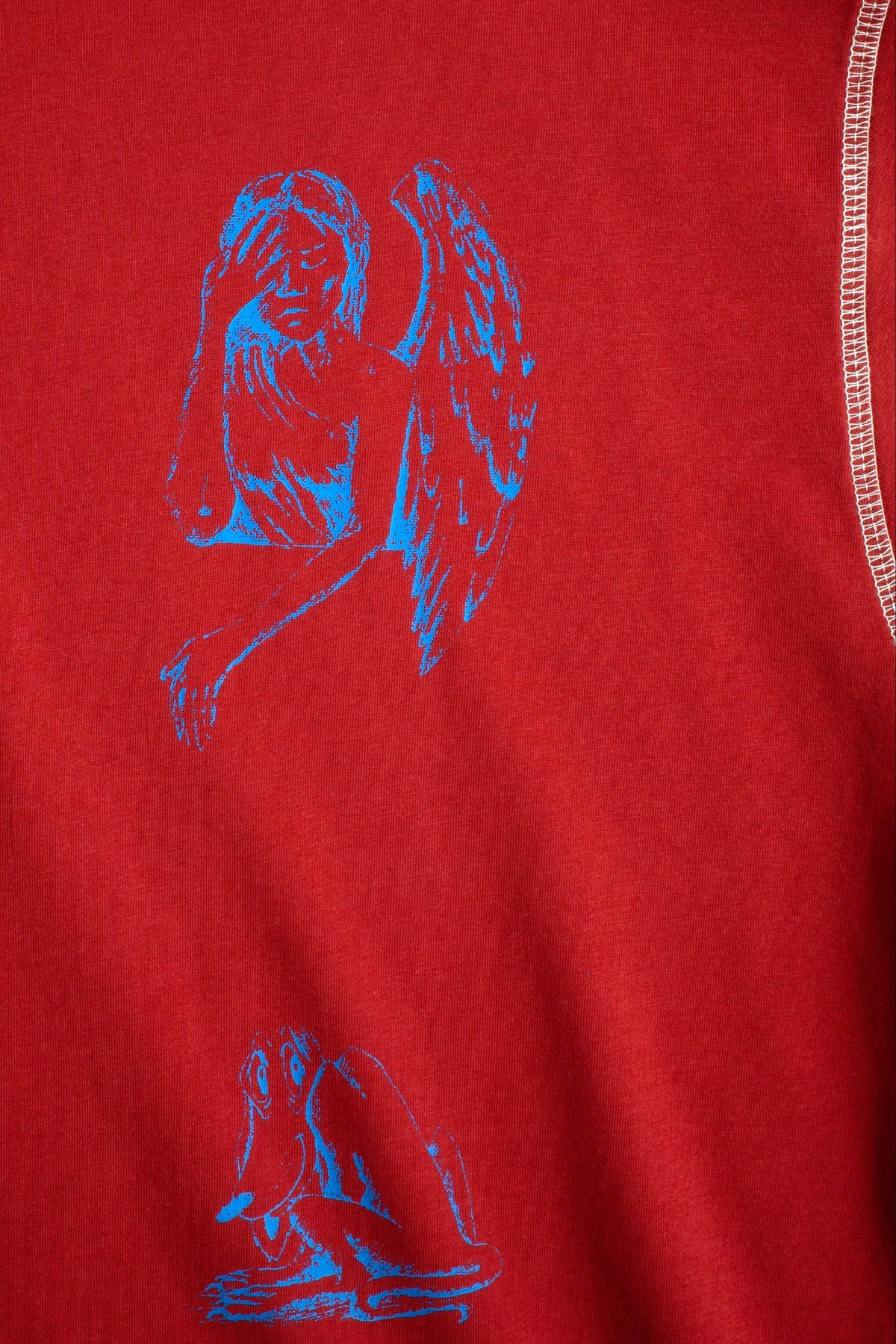 Jungles Jungles Hand Drawings Tee rust, contrast stitch detail