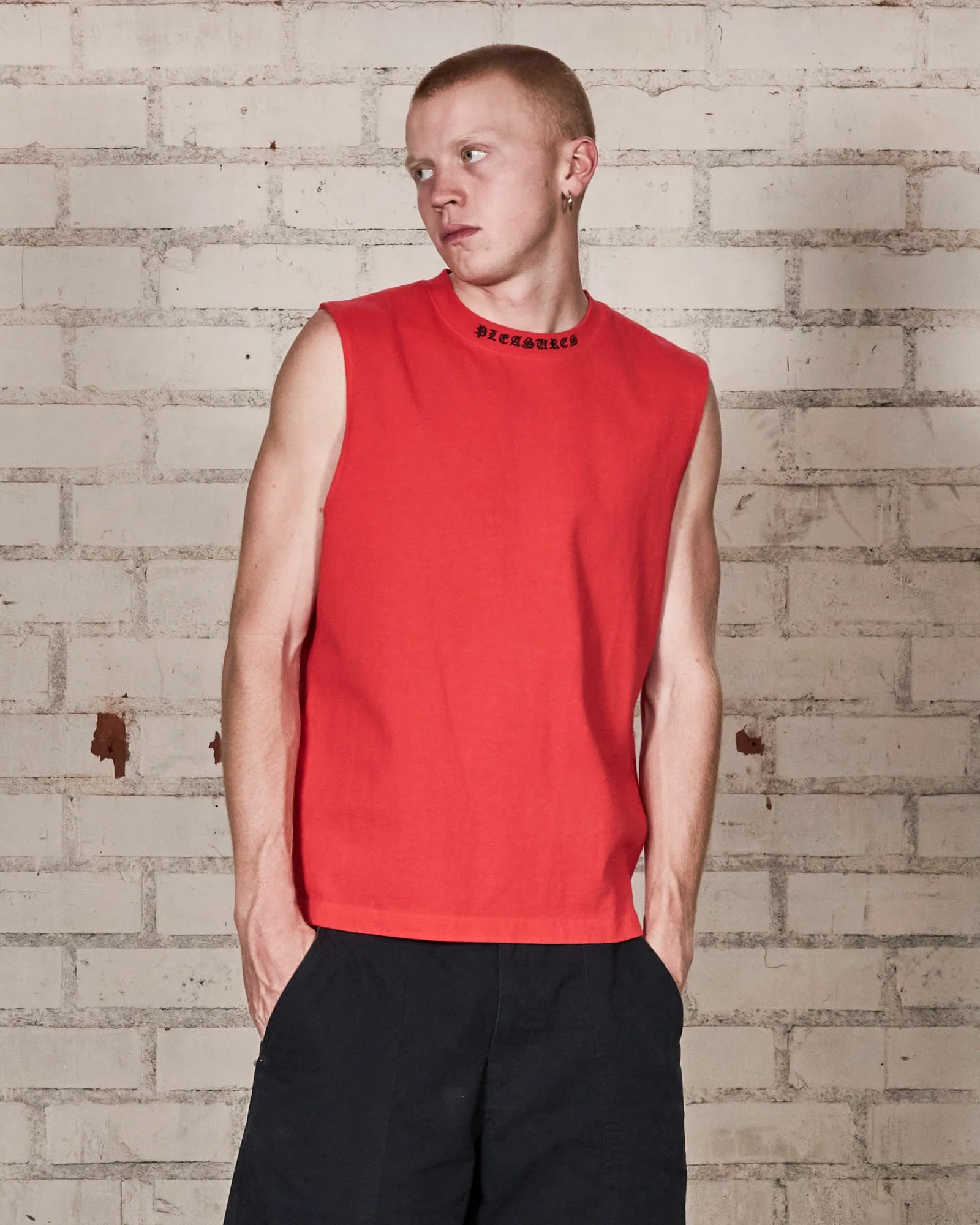 Pleasures Sorrow Sleeveless Shirt Red