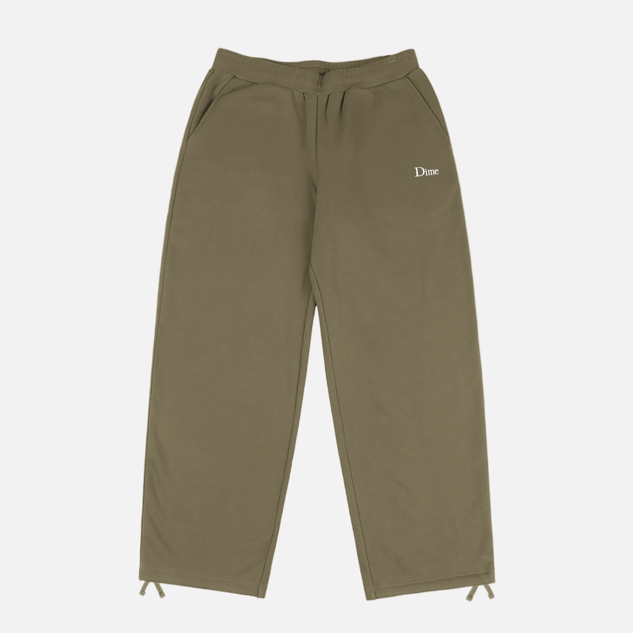 Dime MTL Classic Small Logo Sweatpants Ivy Green — product shot