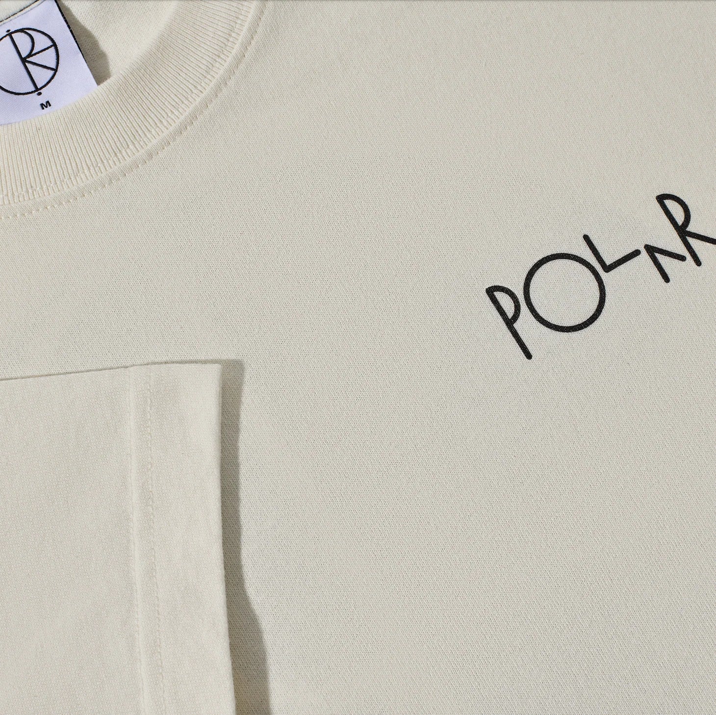 Polar Skate Co. Contrast Tee Fill Logo – Ivory/Black